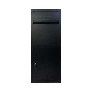 Package Delivery Box for Outside,  Cold-Rolled Steel Delivery Box for Packages & Mails, Anti-Theft Lockable Large Mailbox for Porch, House, Curbside, Black
