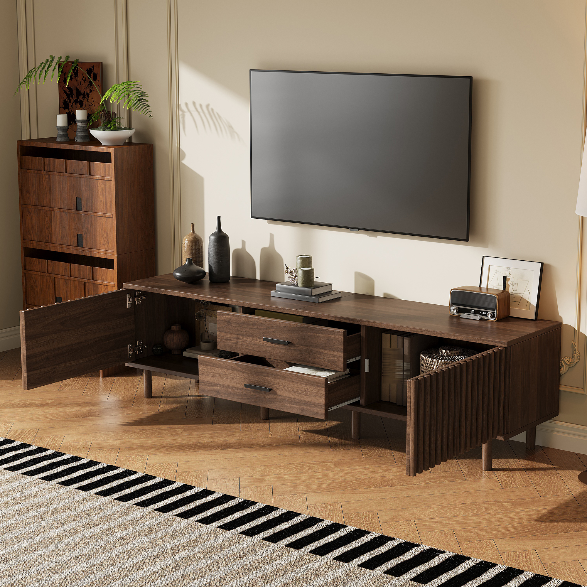 Wood TV Stand, picture 4 of 5