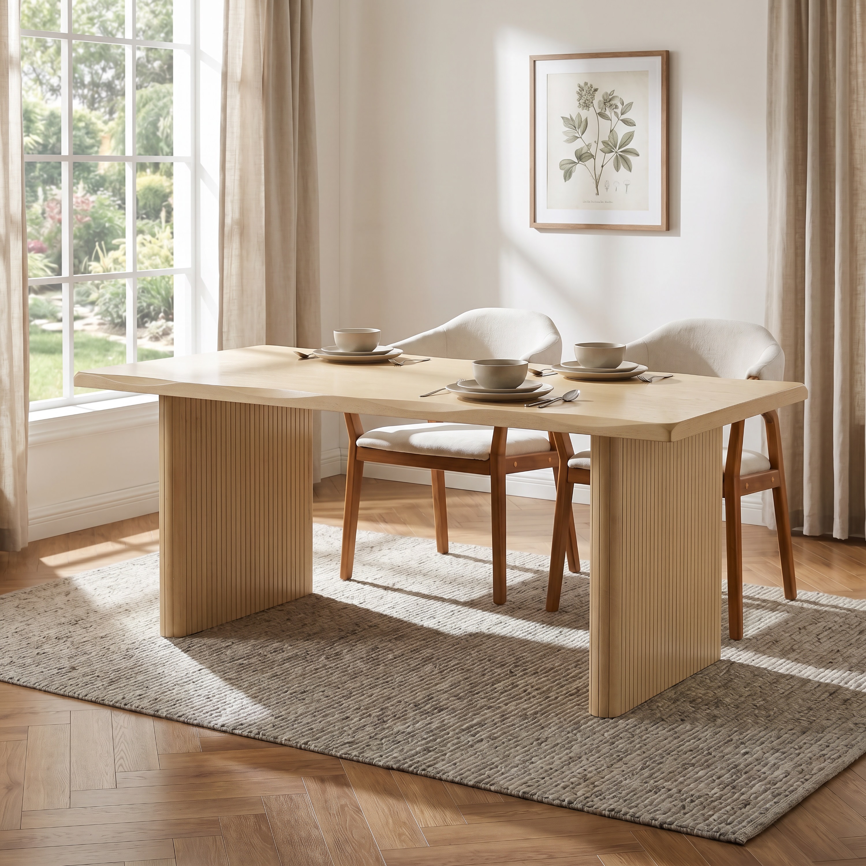 Oak Veneer Dining Table, picture 3 of 5