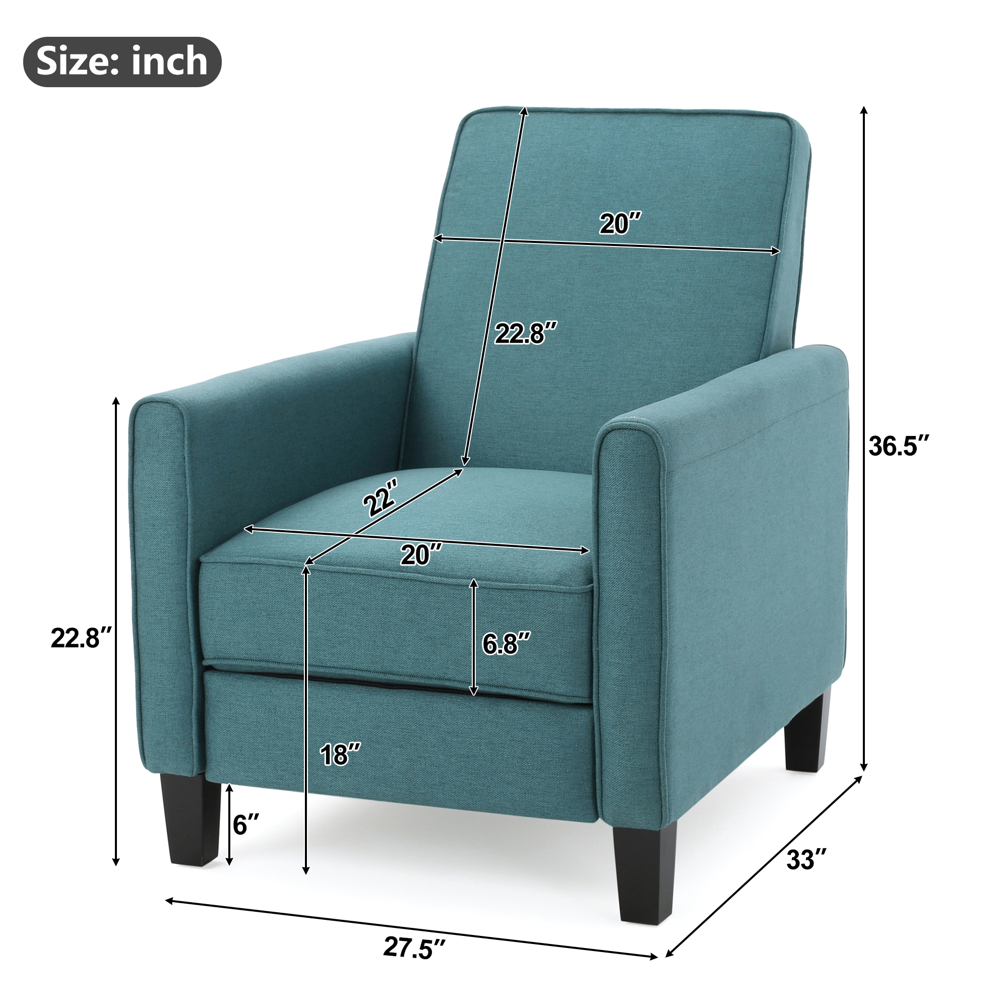 Push Back Recliner Chair, picture 4 of 5