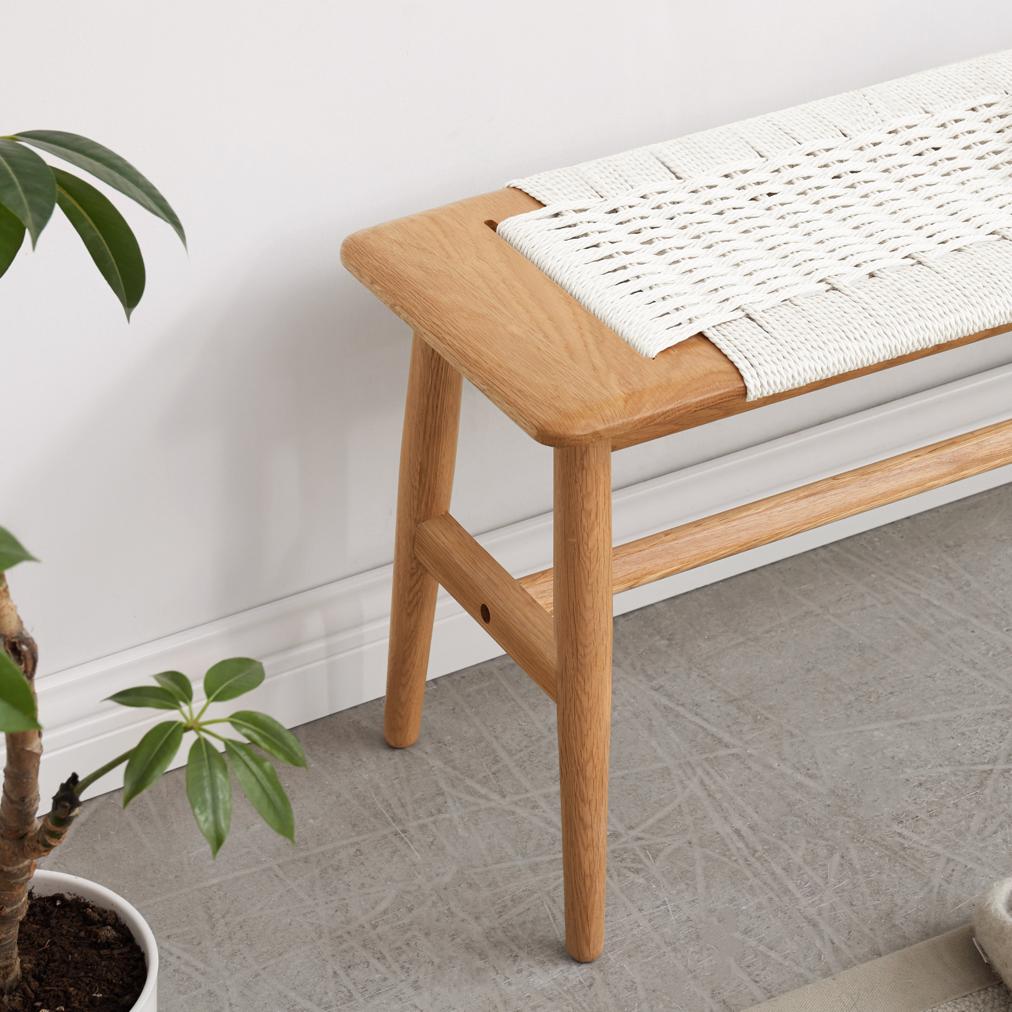 Oak Wood Dining Bench, picture 2 of 5