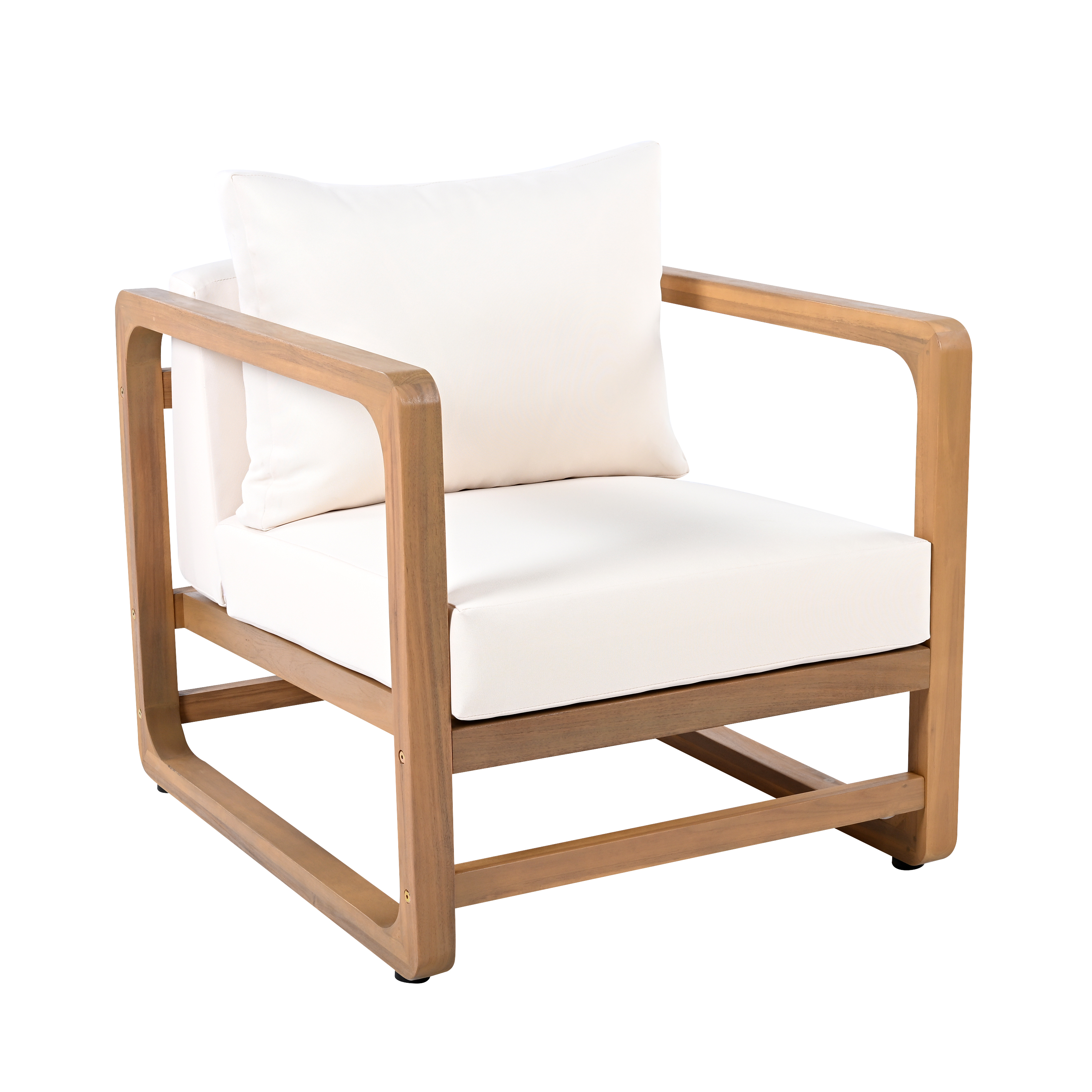 Acacia Wood Outdoor Lounge Chair