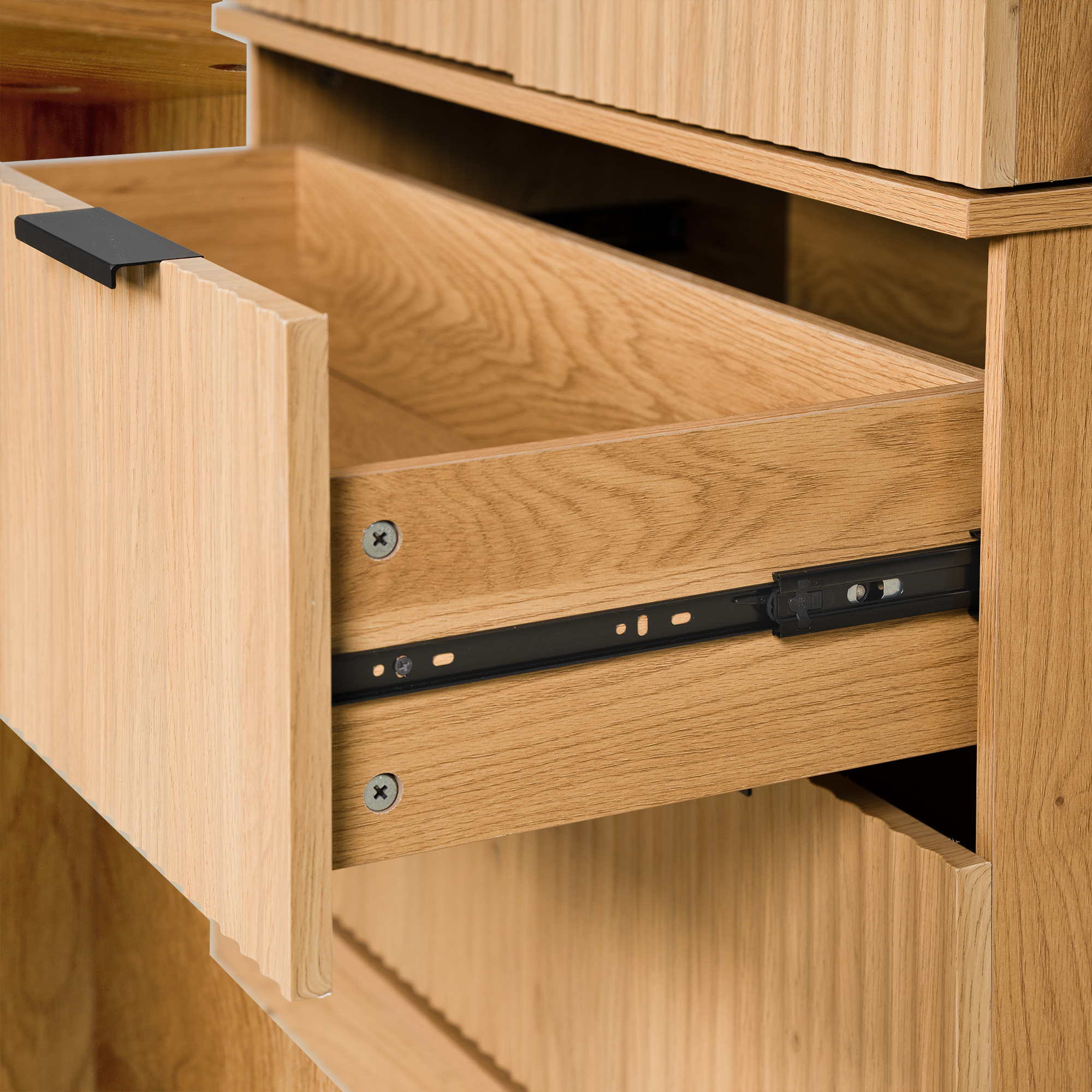 Fluted Kitchen Pantry Cabinet, picture 3 of 4