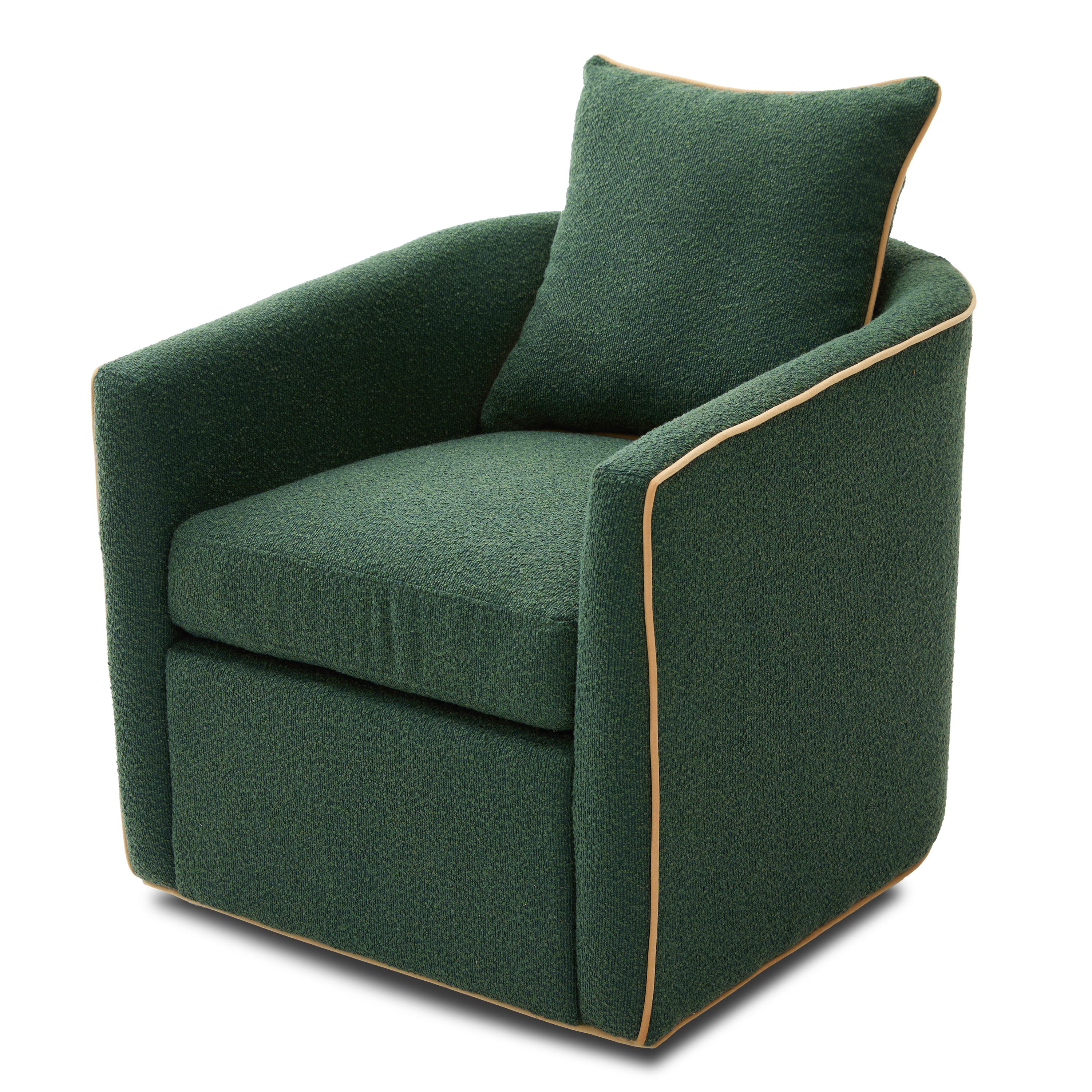 Swivel Accent Chair Upholstered Club Chair Barrel Sofa Chair for Living Room , Reading Corner, and Small Spaces, Green — foto 5