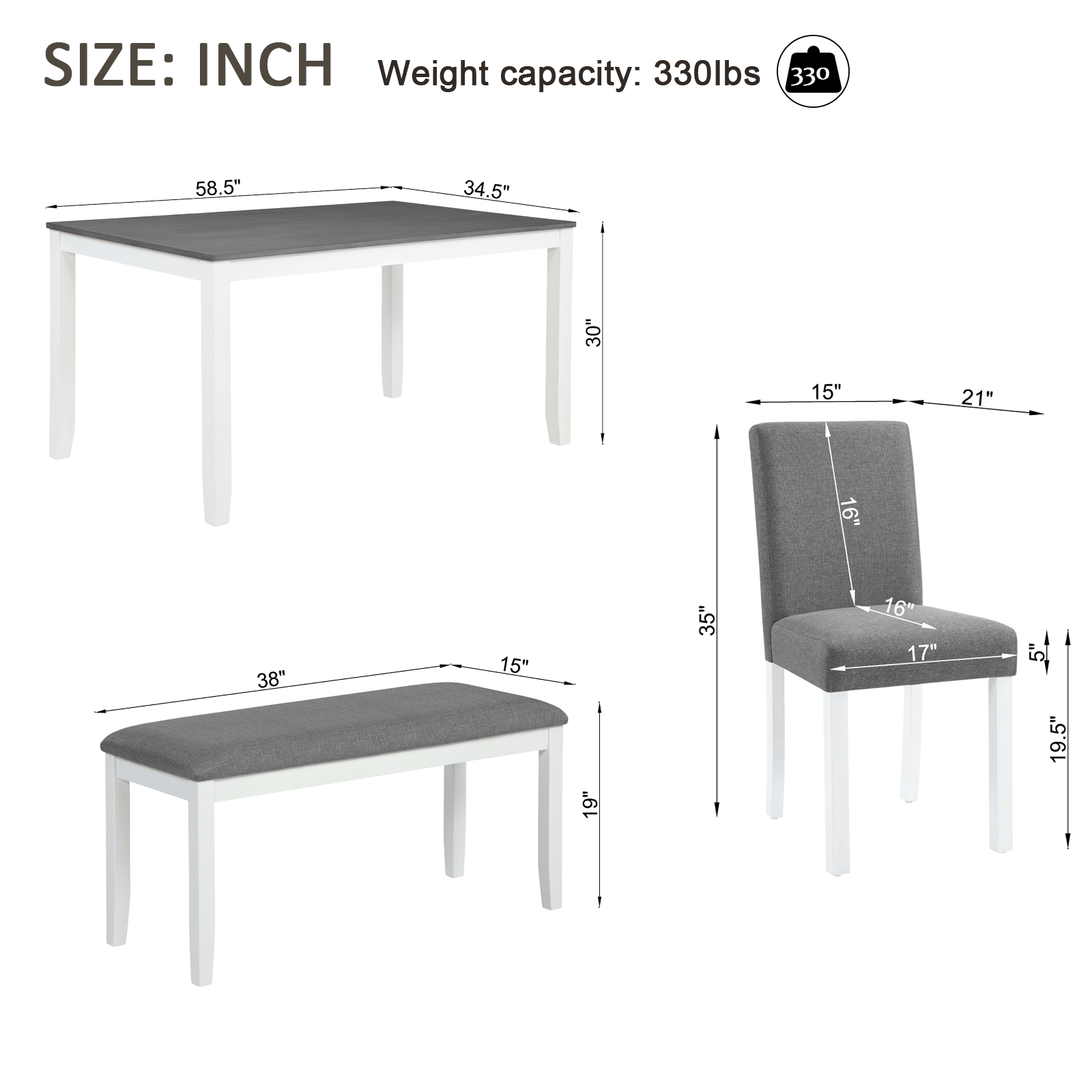 6-Piece Dining Table Set, picture 4 of 5