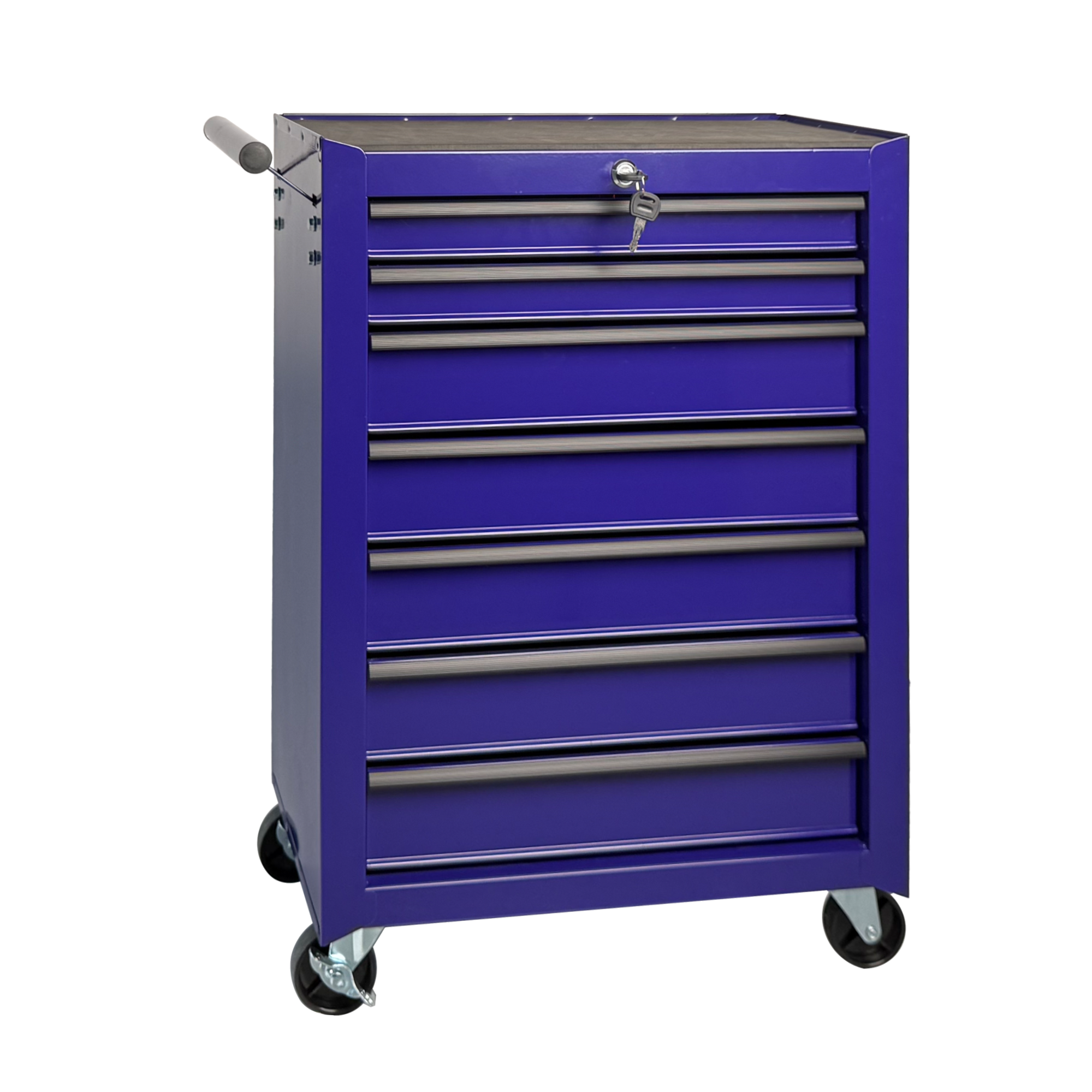 Rolling Metal Tool Chest with 7 Drawers, 20" 7-Drawer Tool Chest Cabinet with Ball Bearing Drawer Slides, Steel Tool Storage Box Organizer -PURPLE — foto 7