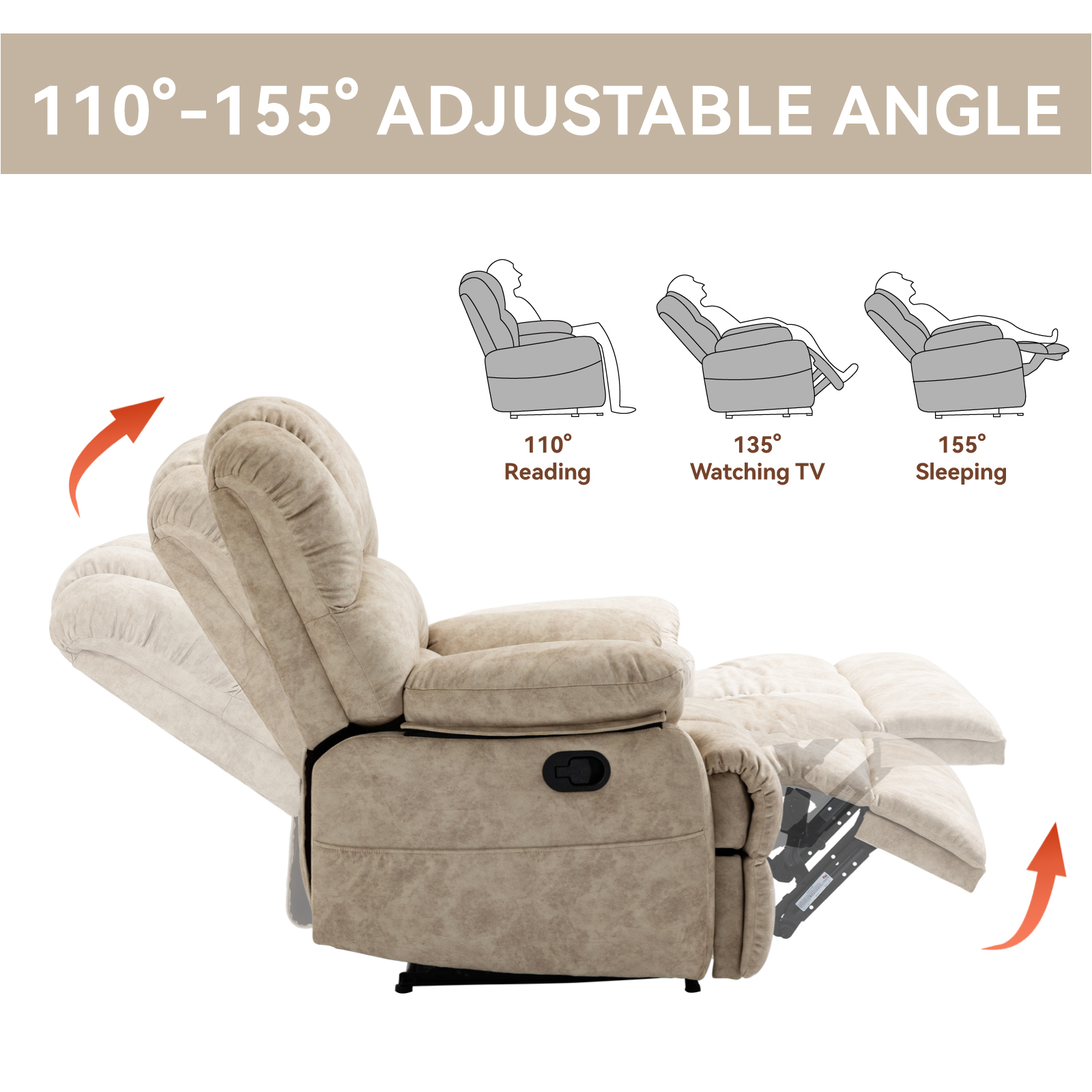Large Manual Recliner Chair, picture 2 of 5