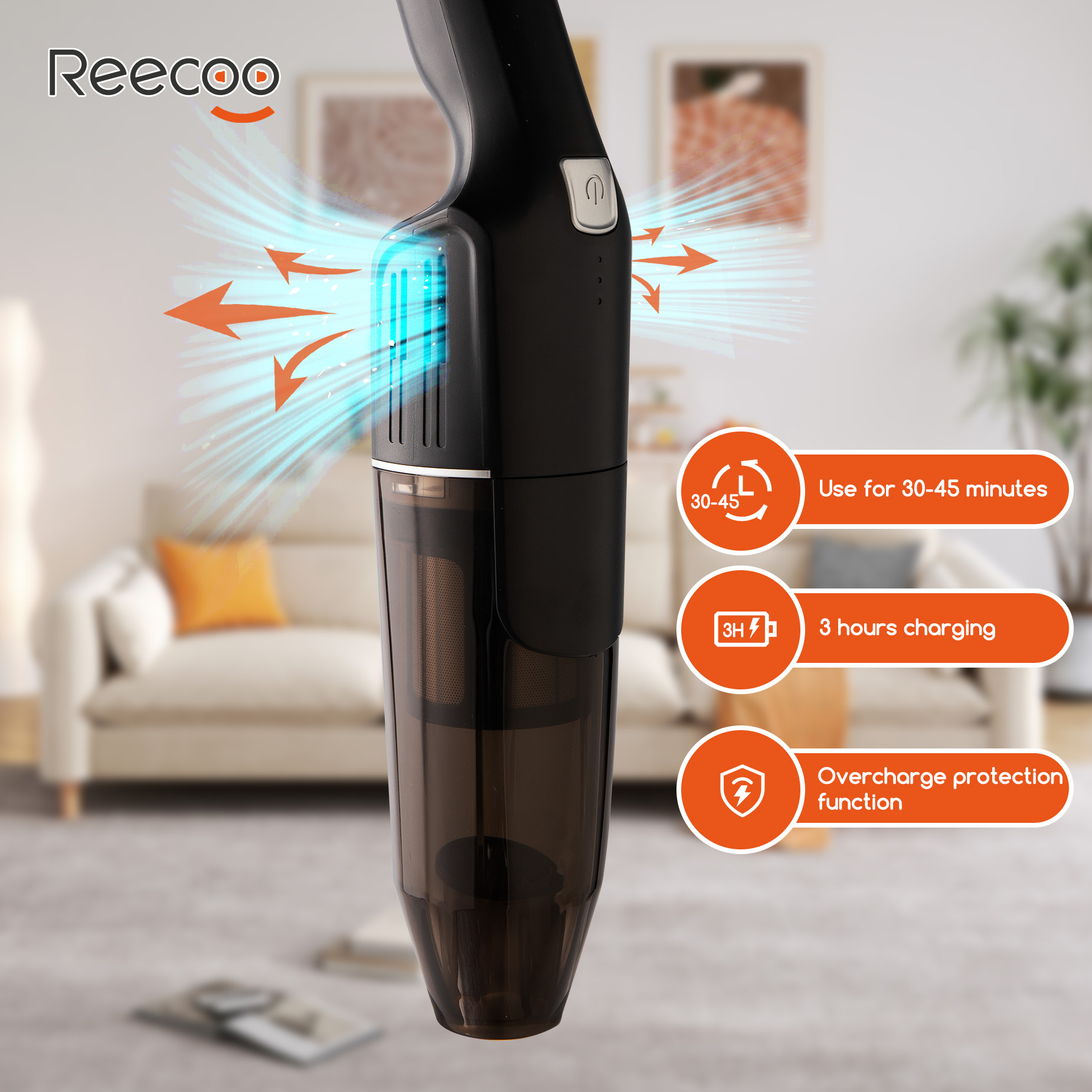Cordless Stick/Handheld Vacuum Cleaner, 10-17Kpa 2-Level Powerful Suction,Fast Charging-Use Durable,Latest Household Vacuum Cleaners for Cleaning Flooring, Carpets, Sofas, Car Seat,Hair and Dust — foto 5