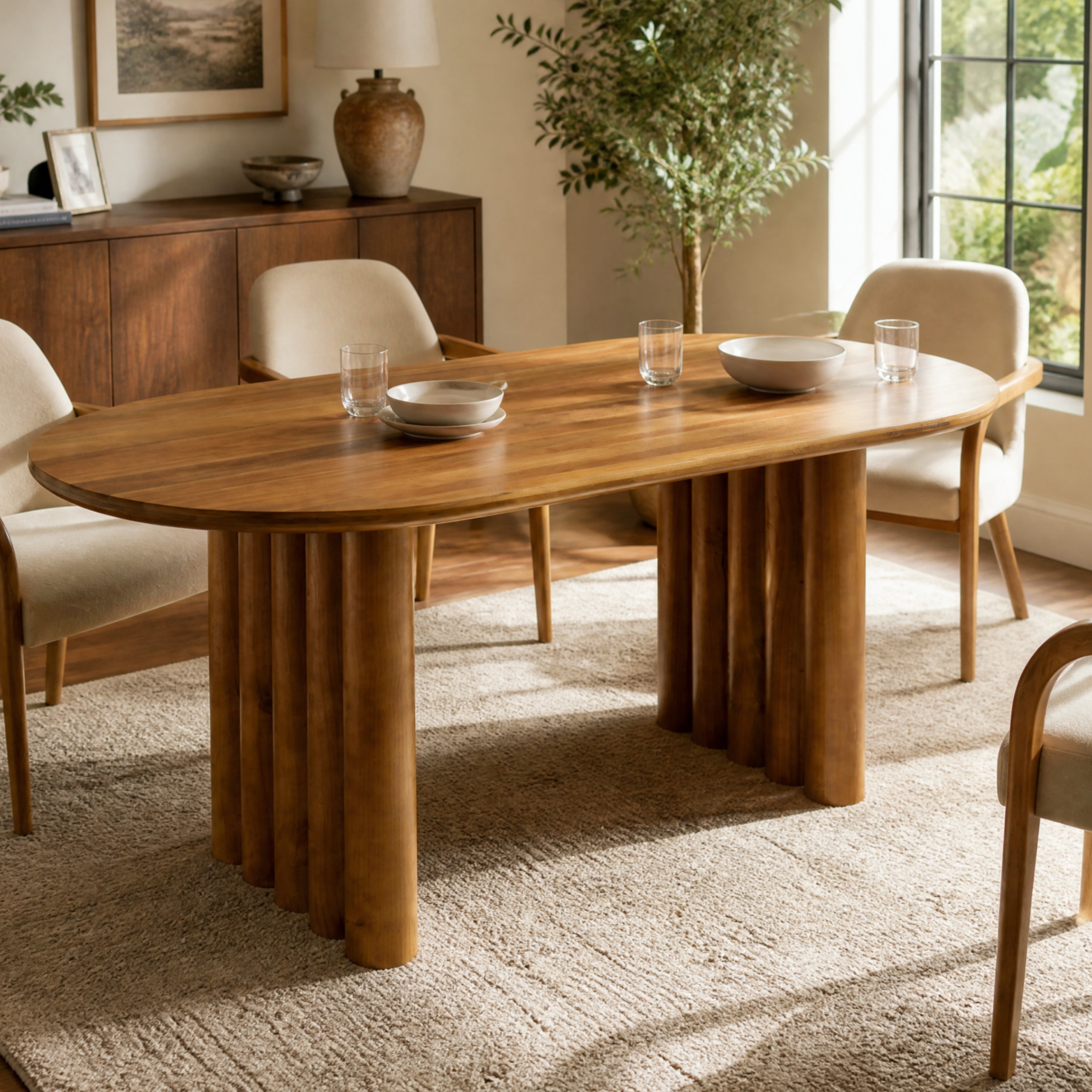 Oval MDF Dining Table, picture 5 of 5