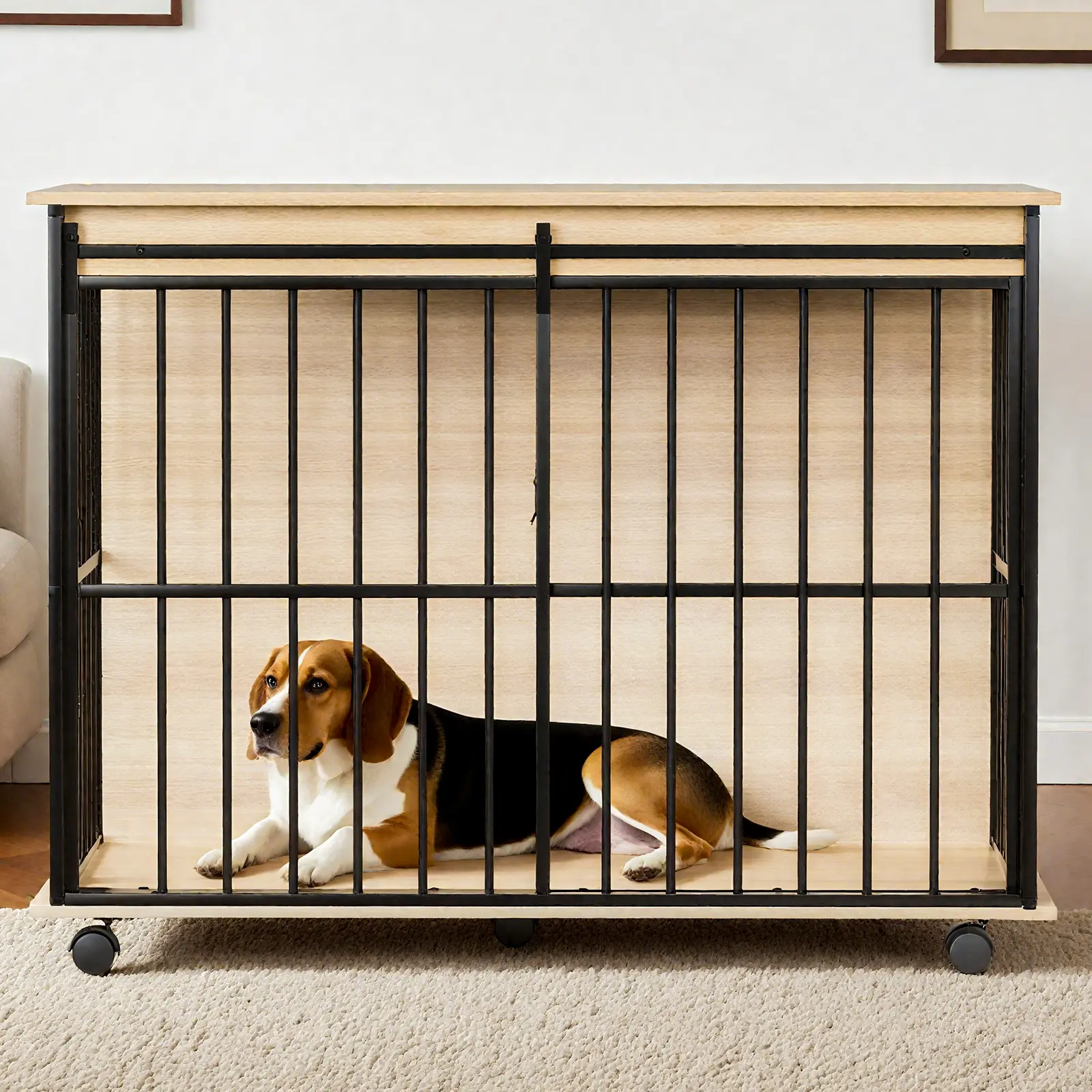 Dog crate furniture, large-sized