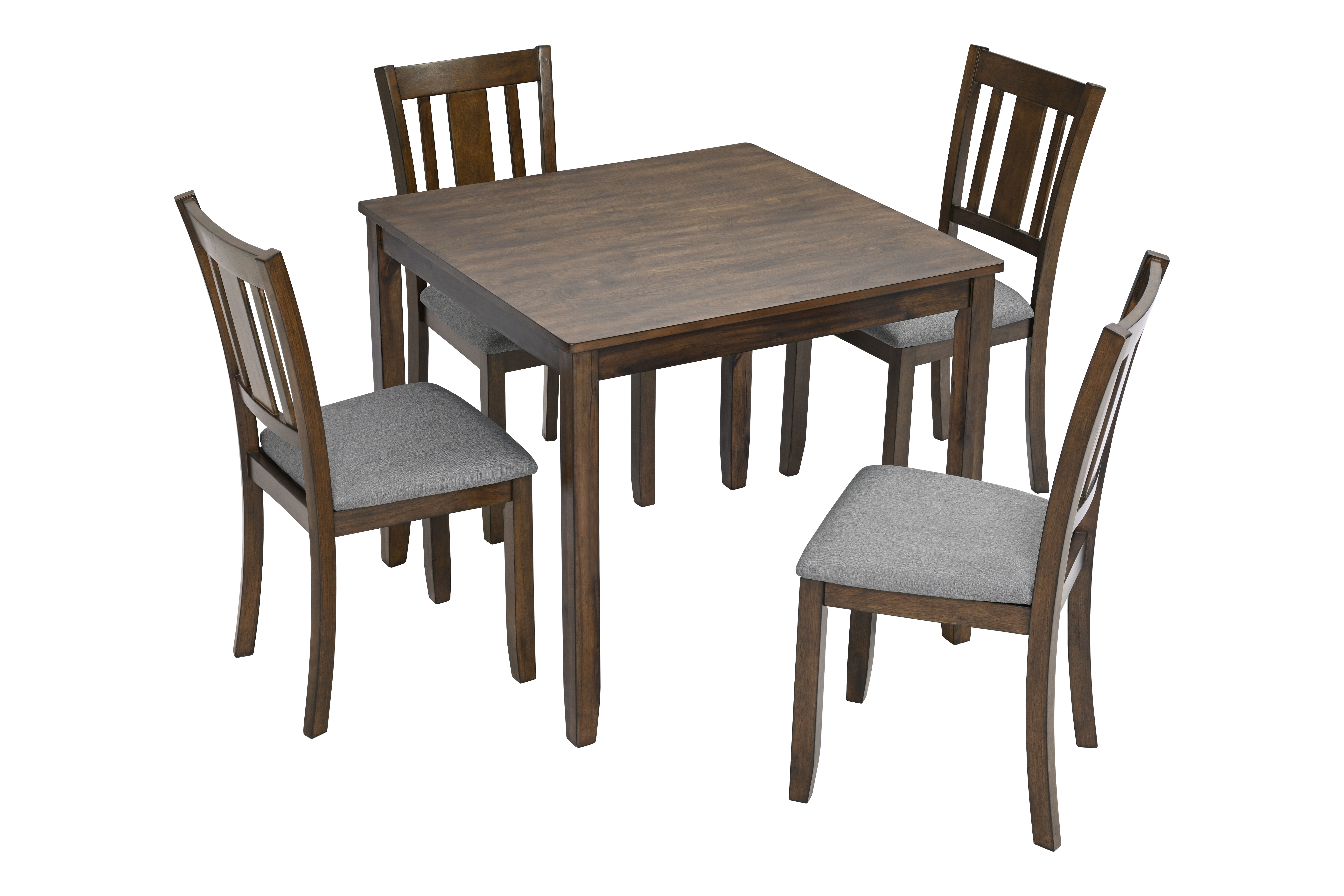 Wooden Dining Square Table, Kitchen Table for Small Space, 4 Person Dining Table, Walnut ONLY THE TABLE 7