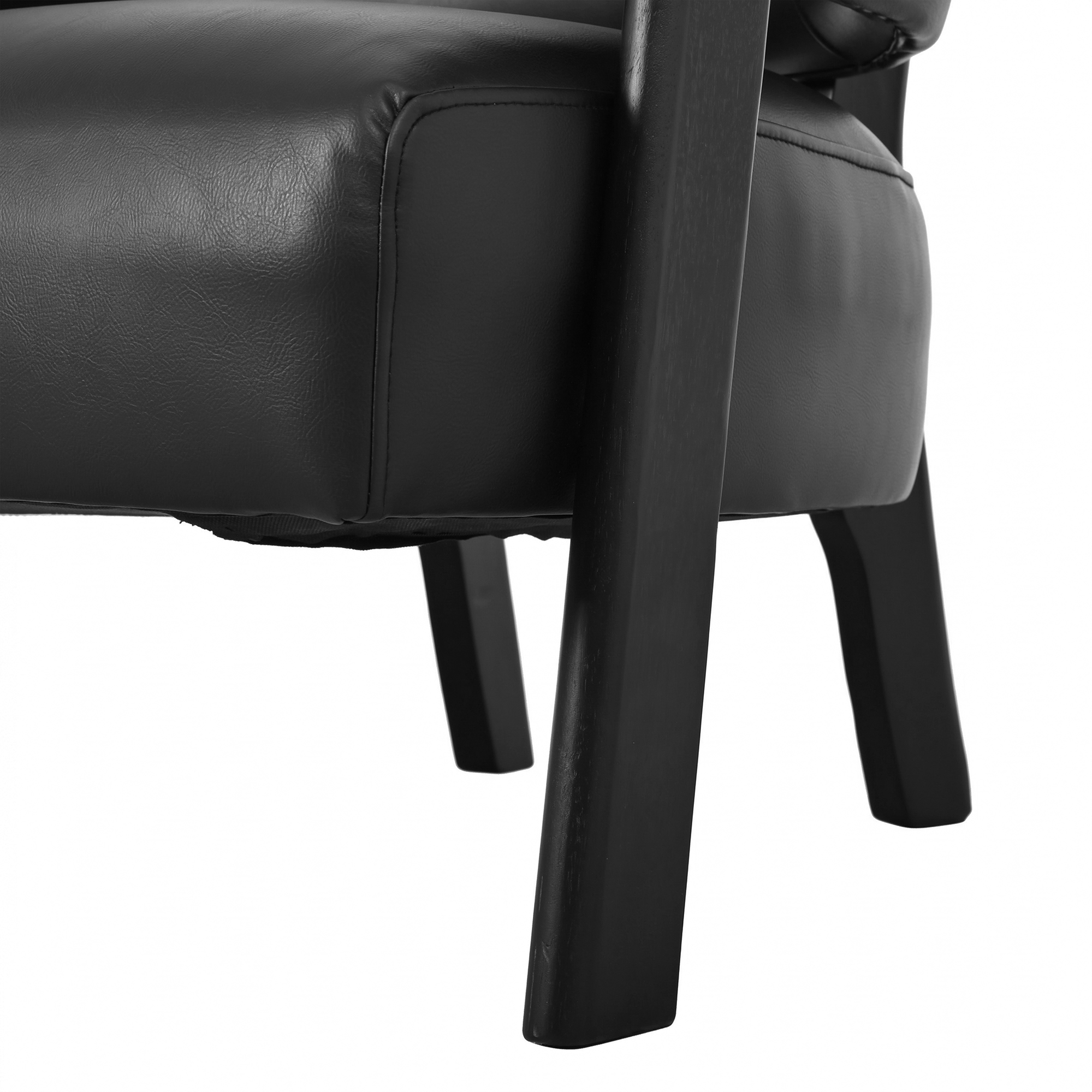 Faux Leather Wingback Accent Chair, picture 3 of 5