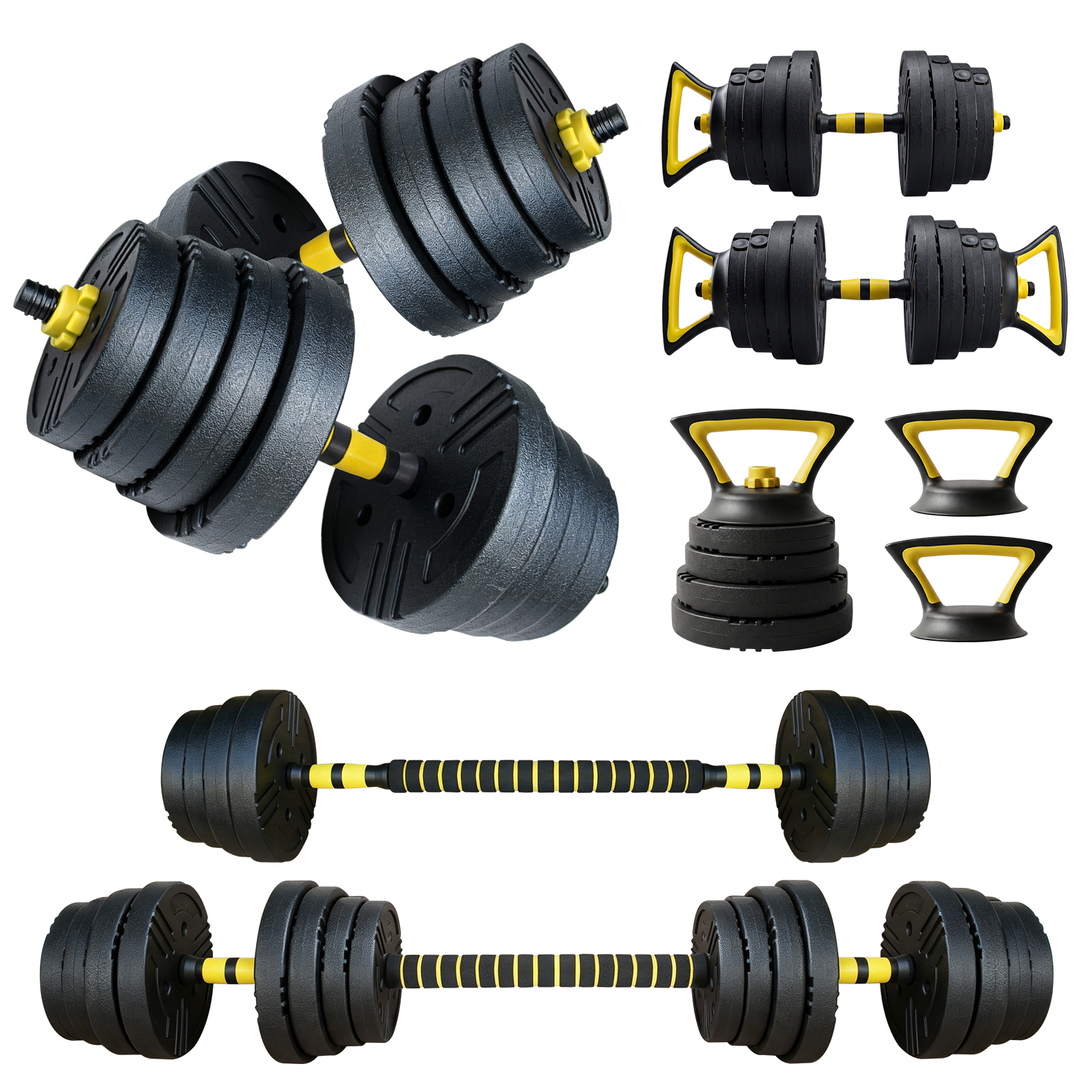Adjustable Dumbbells, 66 Lbs Free Weight Set With Connector,