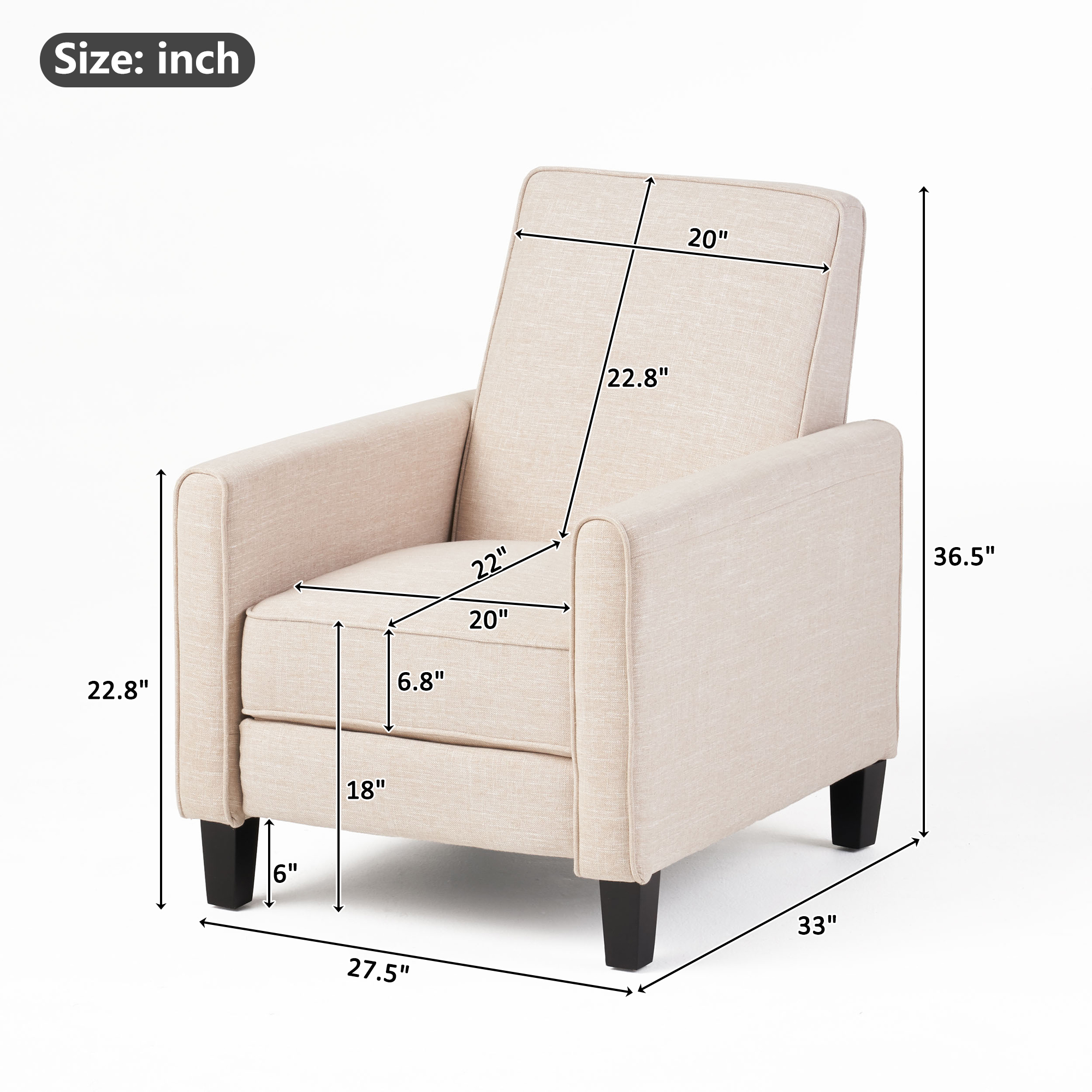 Push Back Recliner Chair, picture 4 of 5