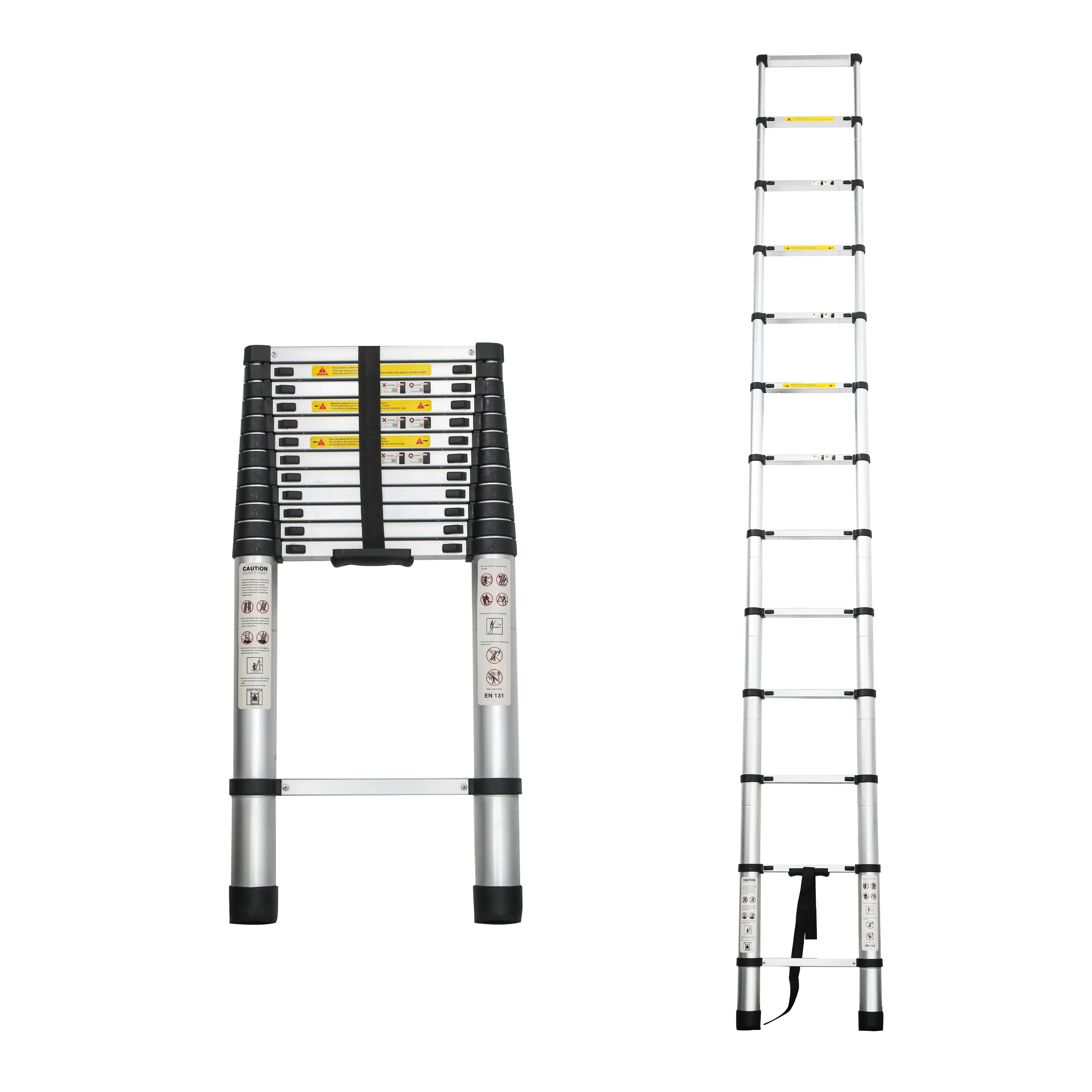 Telescoping Ladder 12.5FT, Telescopic Extension Ladder, Aluminum