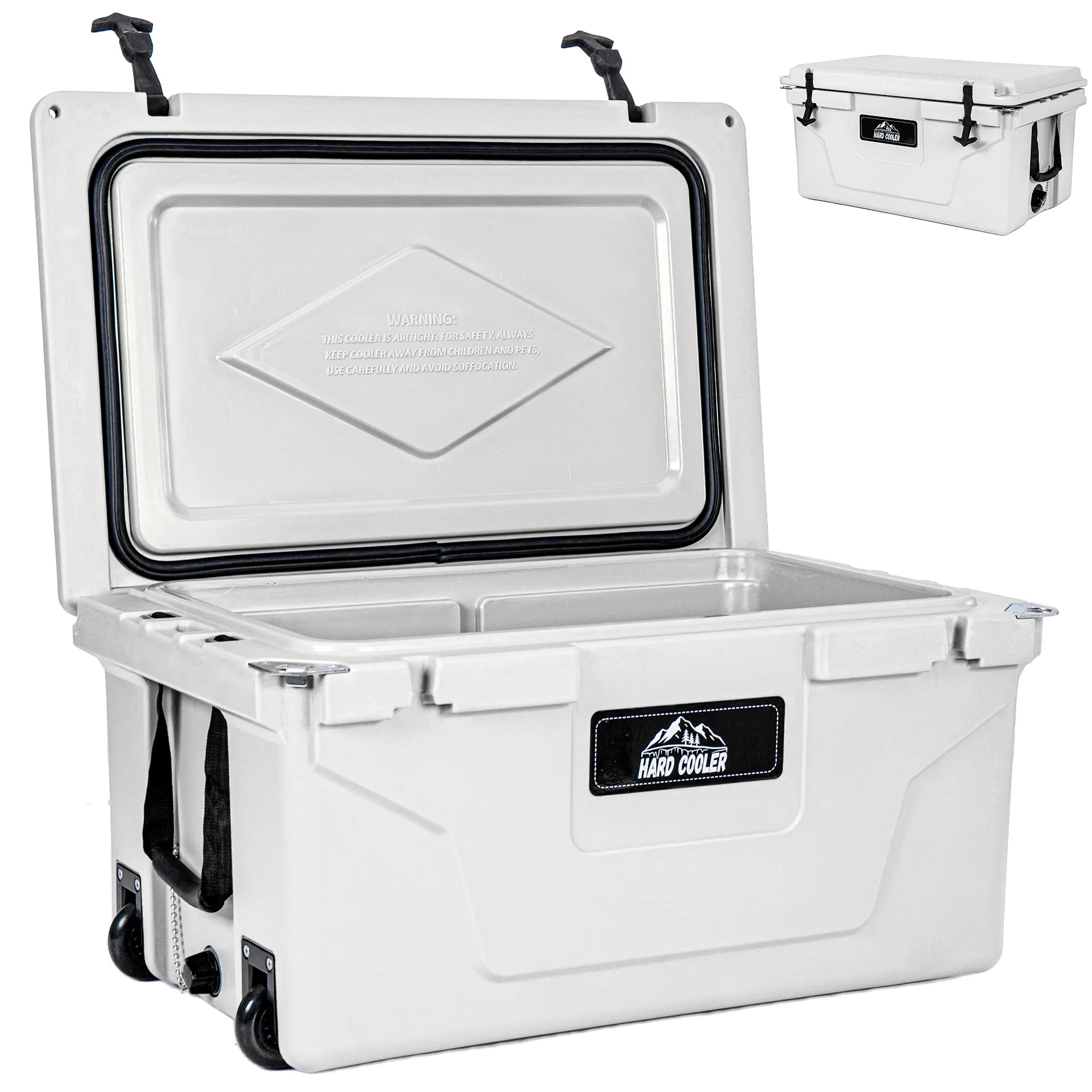 White outdoor Camping Picnic Fishing portable cooler