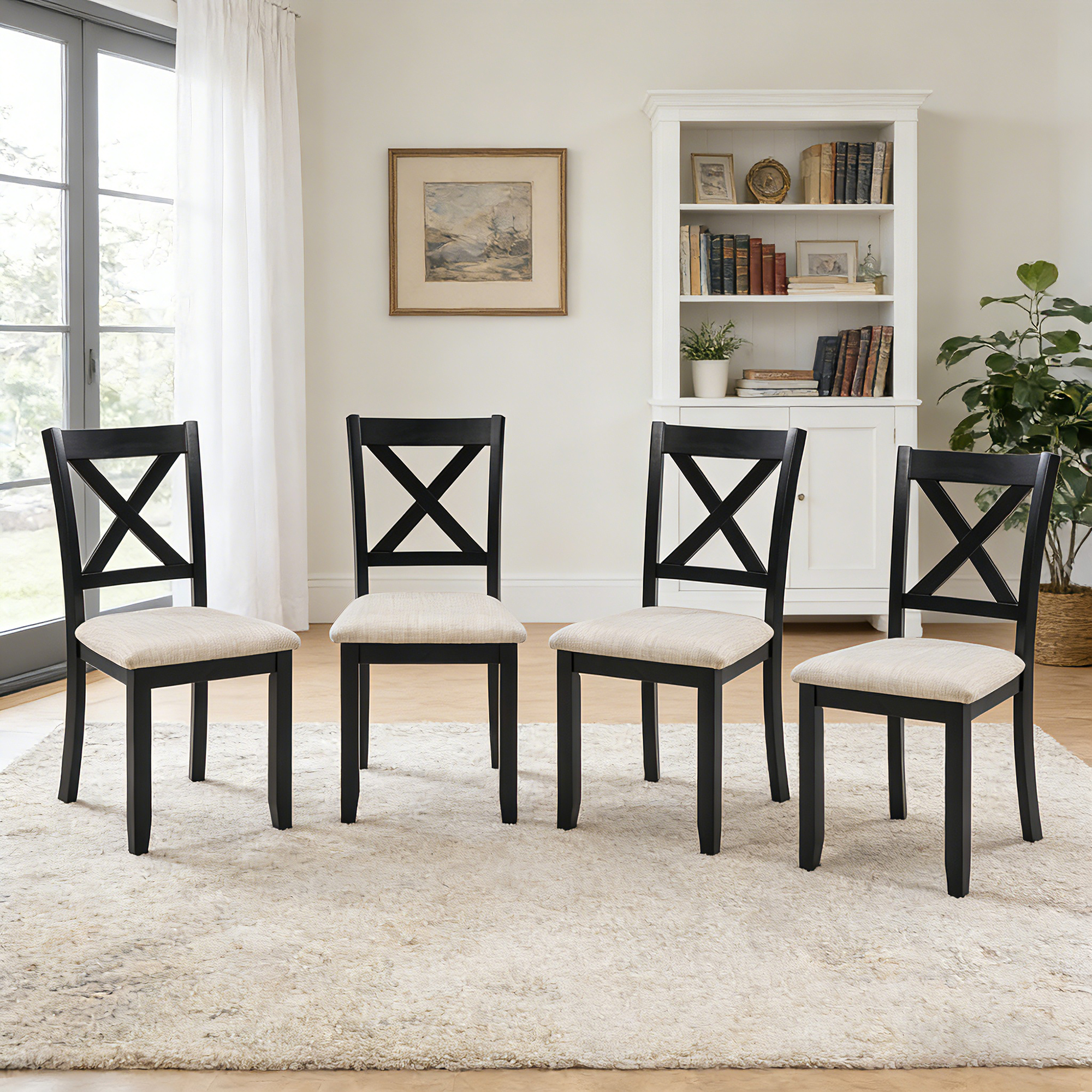 Wooden Dining Chairs Set of 4, picture 2 of 4
