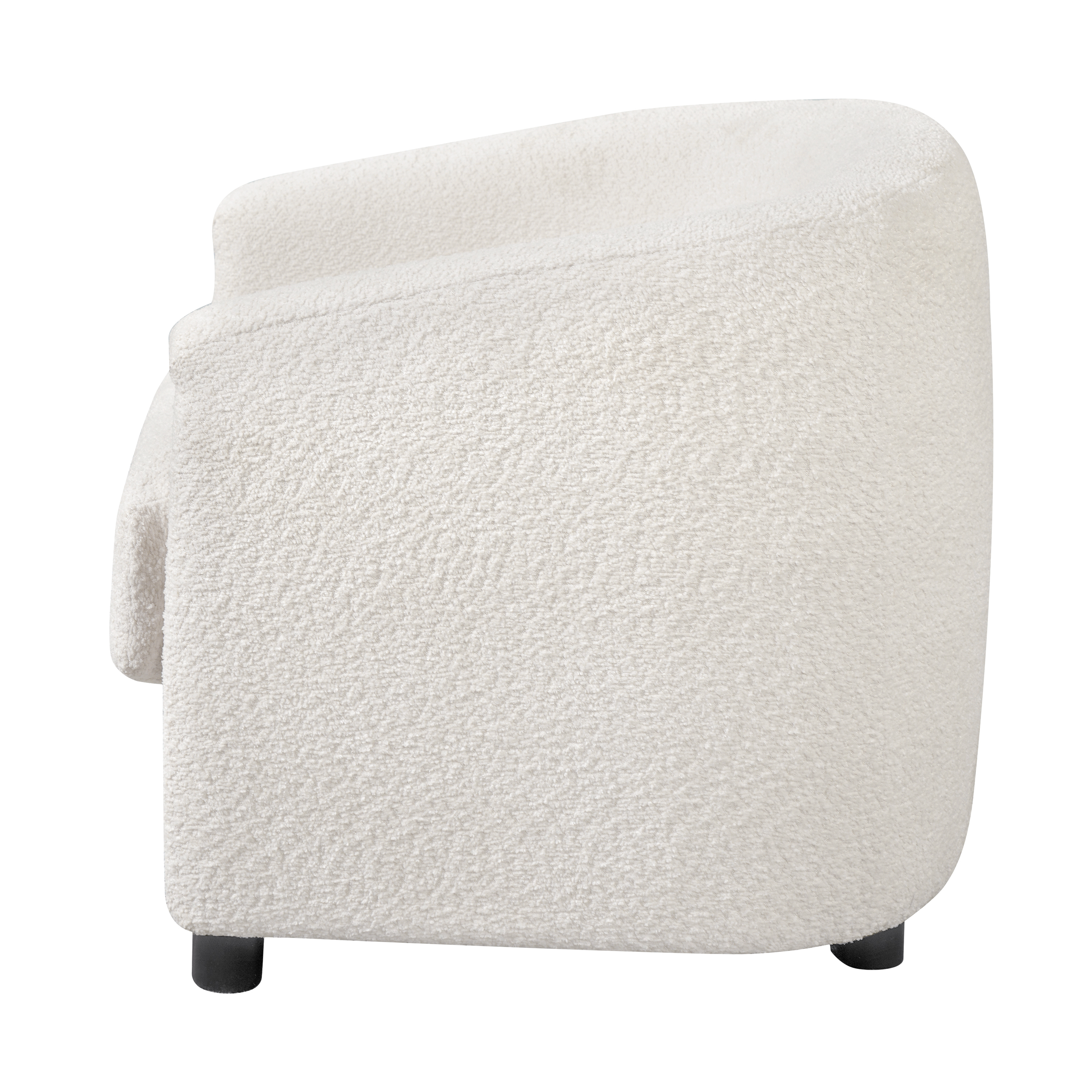 Teddy Fleece Barrel Accent Chair, picture 2 of 4