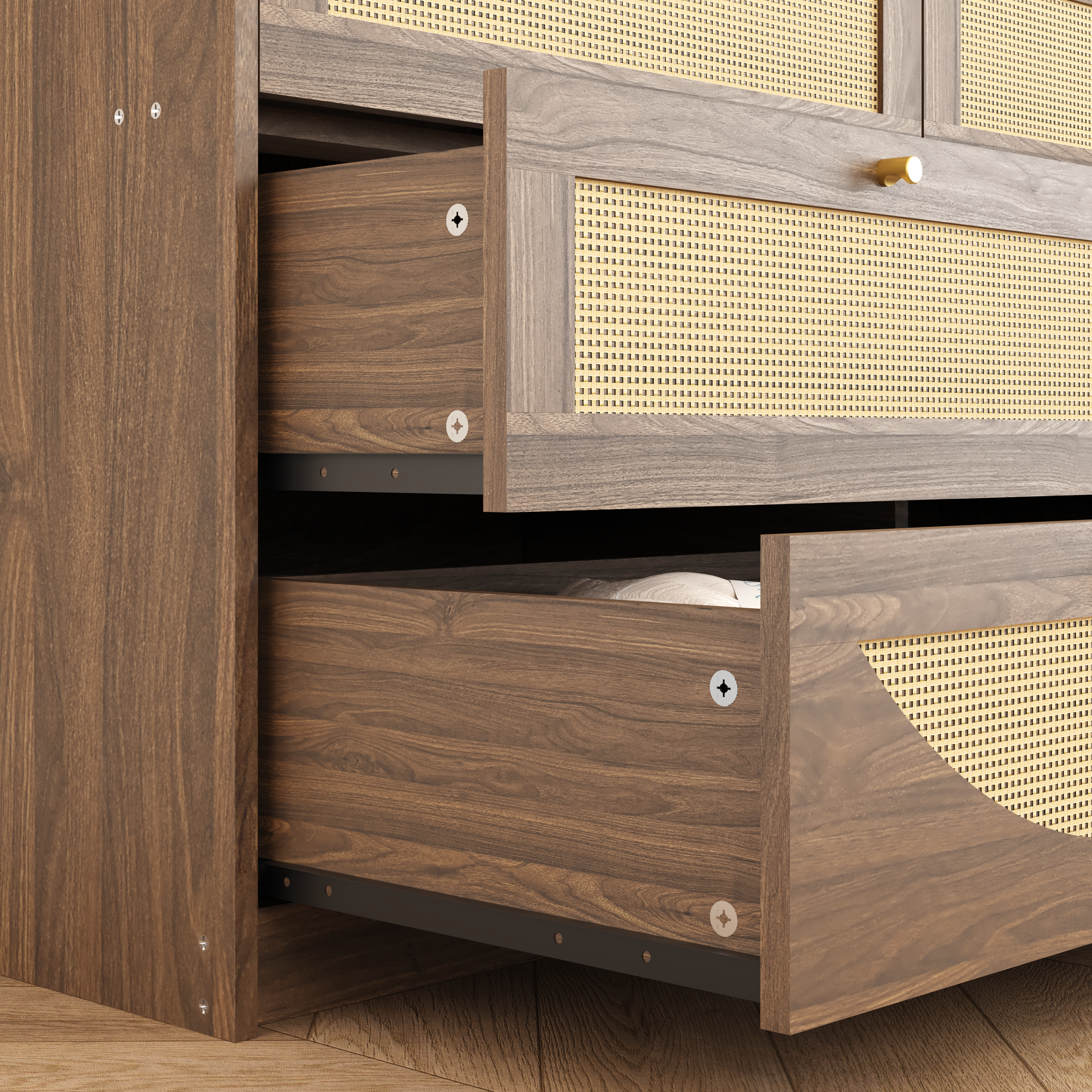 Rattan 8-Drawer Dresser, picture 3 of 5
