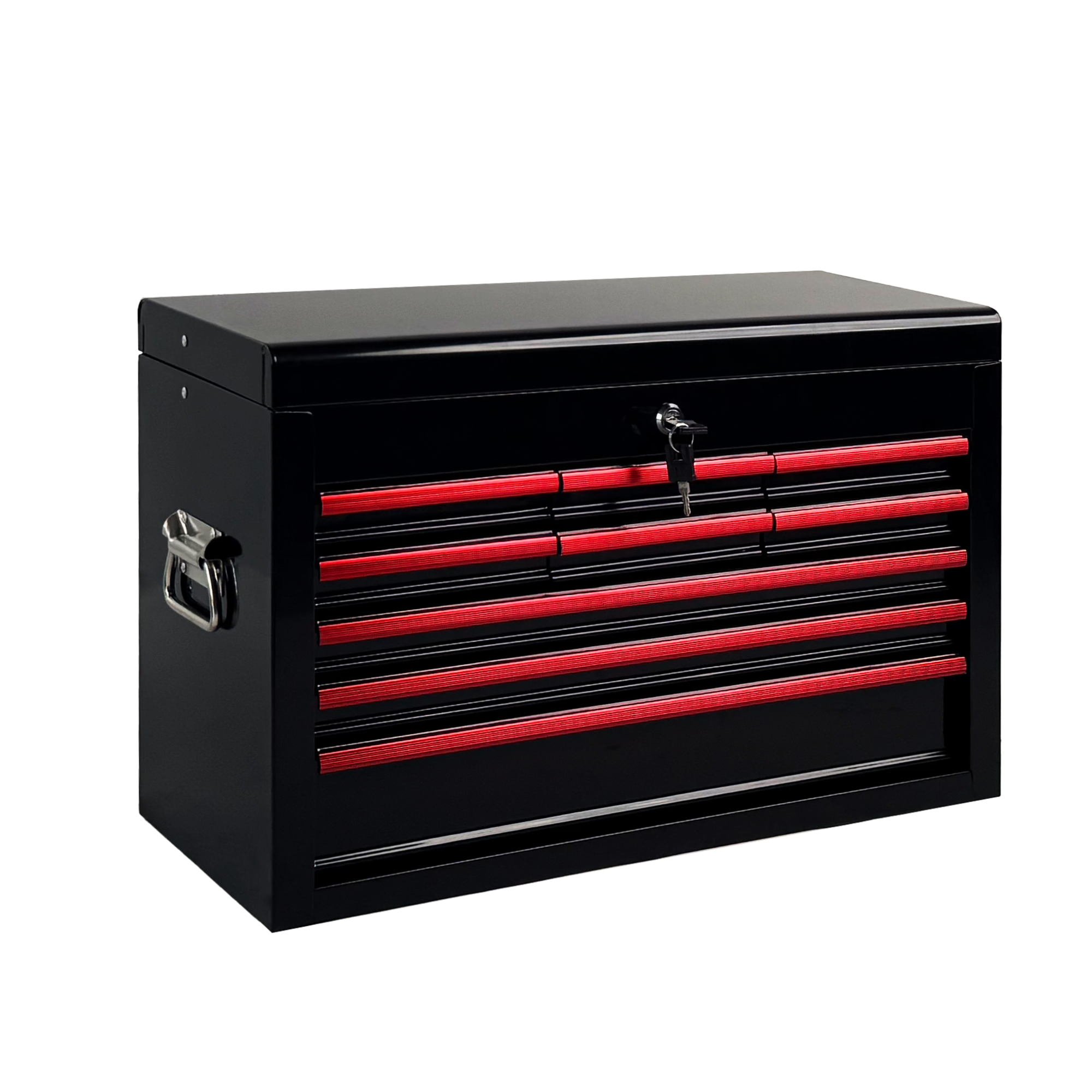 Heavy Duty Metal Tool Box, 24-inch, Portable Metal Tool Box with 9 Drawers, Small Tool Chest with EVA Liners, Ball Bearing Slide Drawers Locking & Powder Coated Finish, Multi-Function Tool Organizer — foto 15