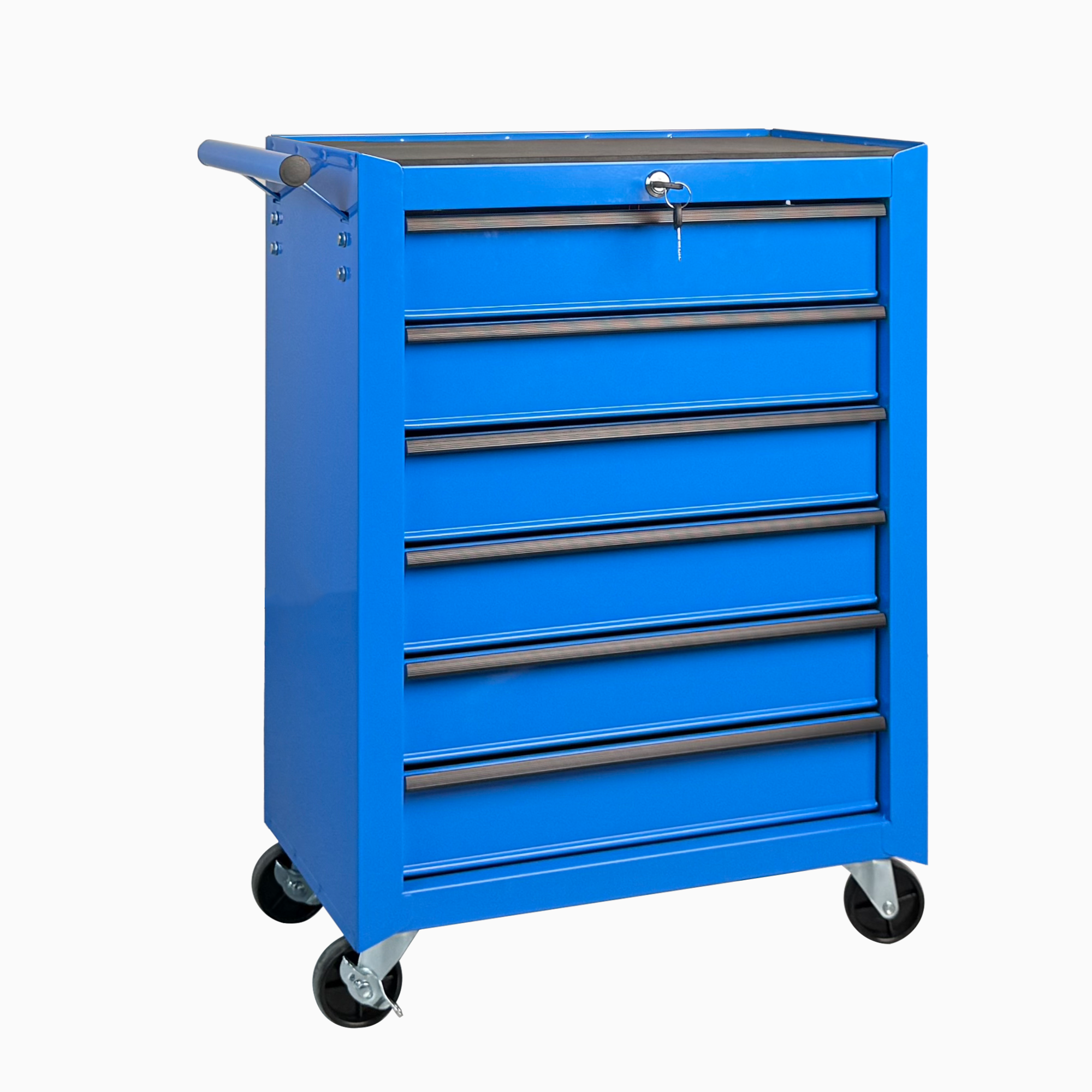Rolling Metal Tool Chest with 6 Drawers, 20" 6-Drawer Tool Chest Cabinet with Ball Bearing Drawer Slides, Steel Tool Storage Box Organizer  -BLUE — foto 13