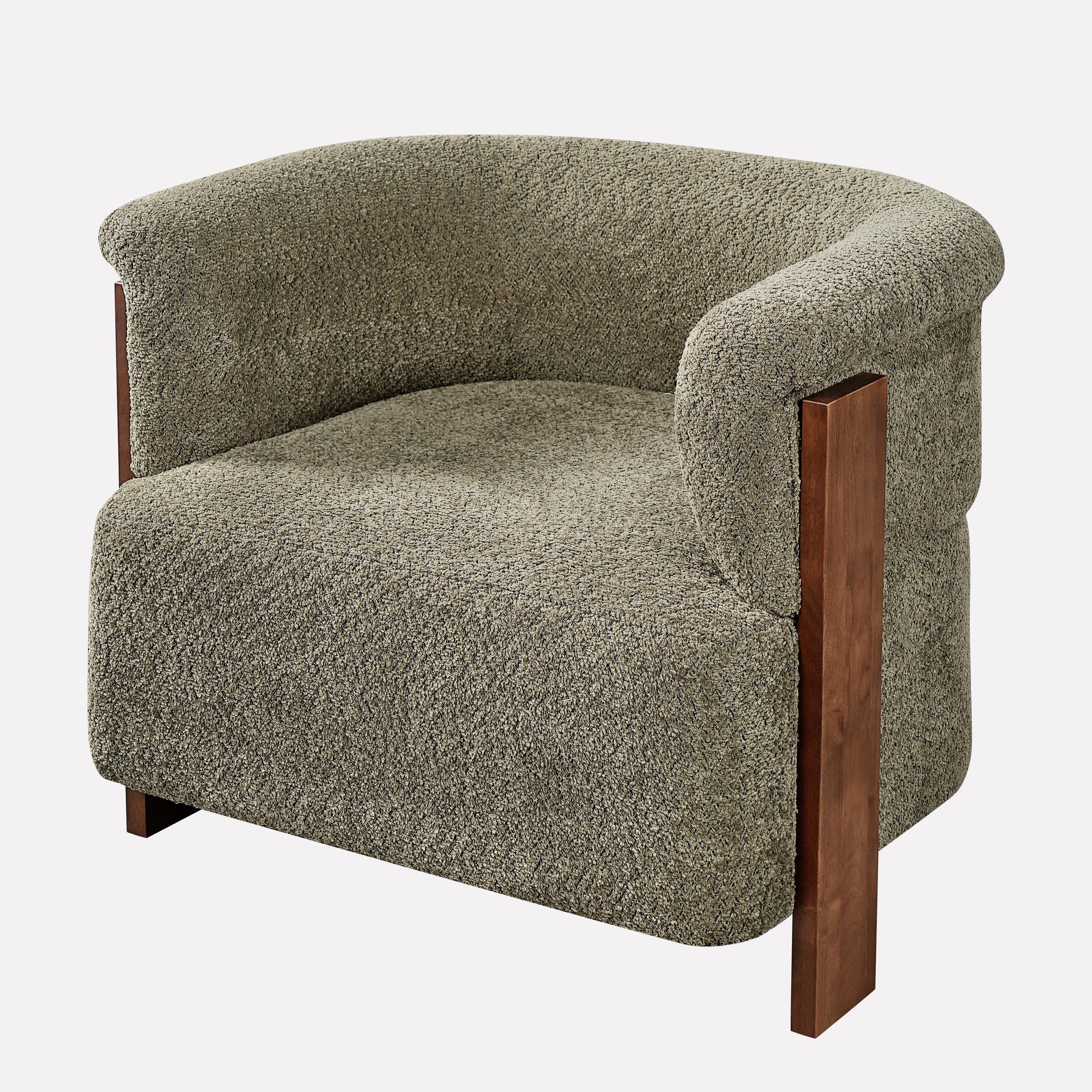 Teddy Fleece Barrel Accent Chair