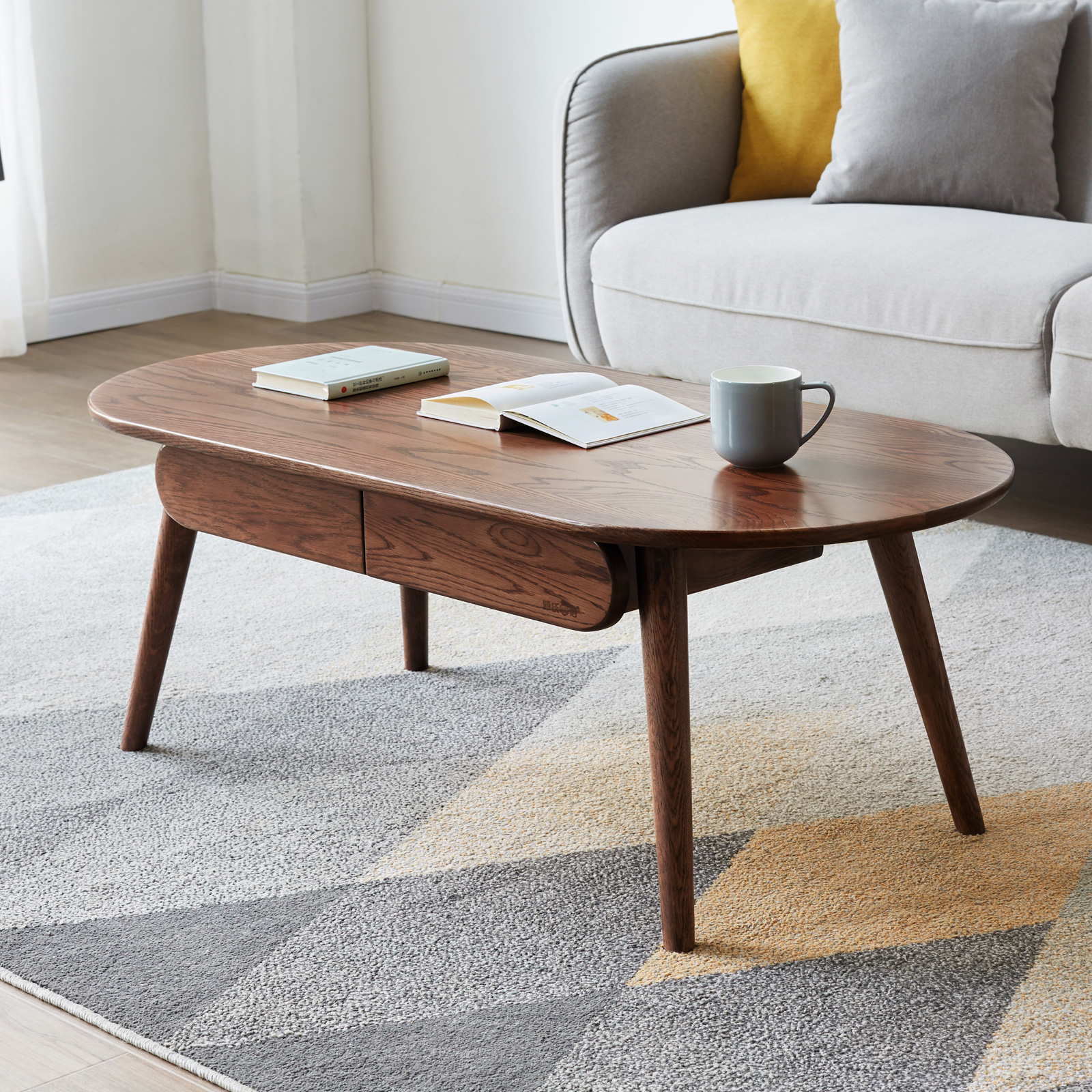Oak Coffee Table with Drawers, picture 2 of 5