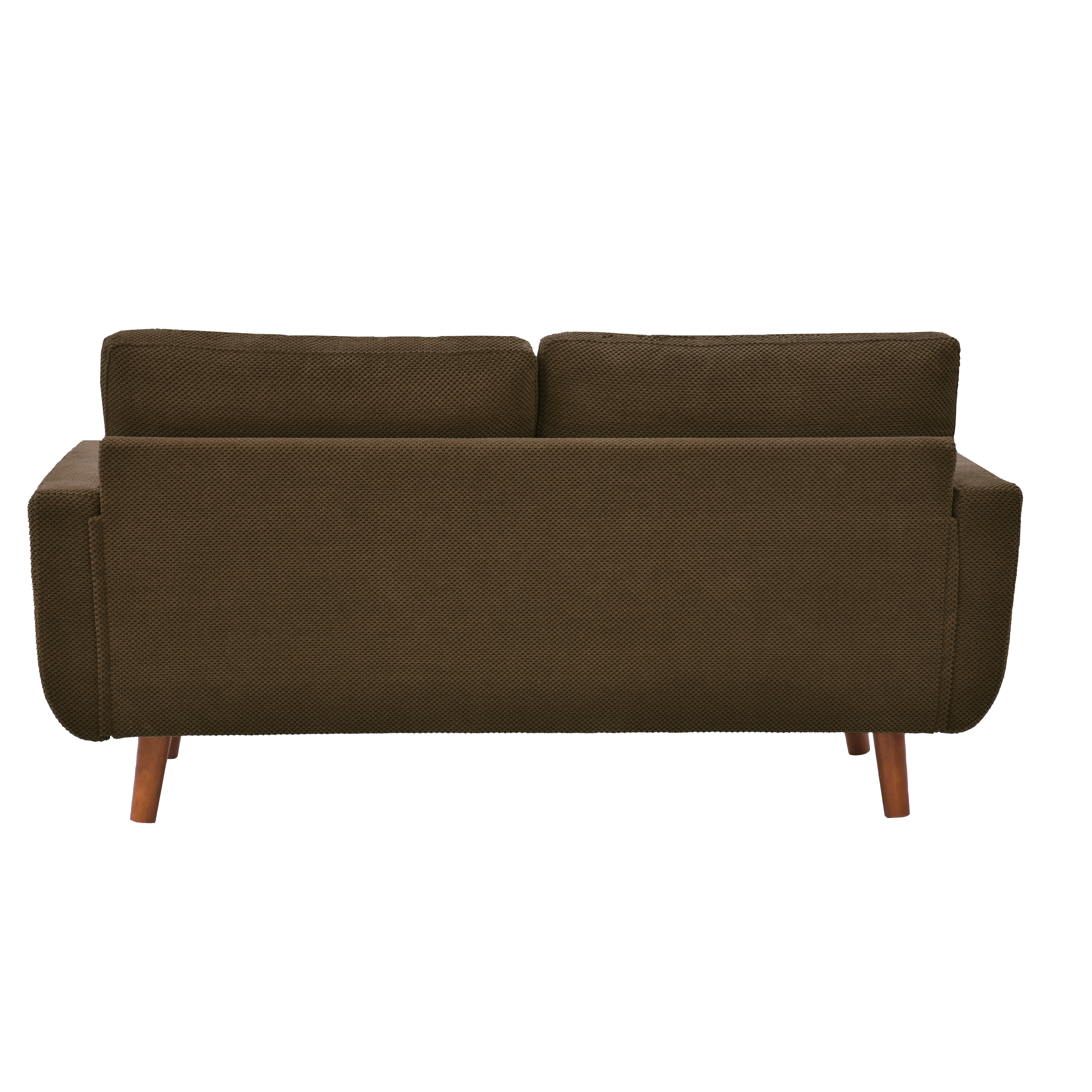 65-inch Modern Minimalist Two-Seater Sofa, featuring  nubby upholstery and solid wood legs — foto 2