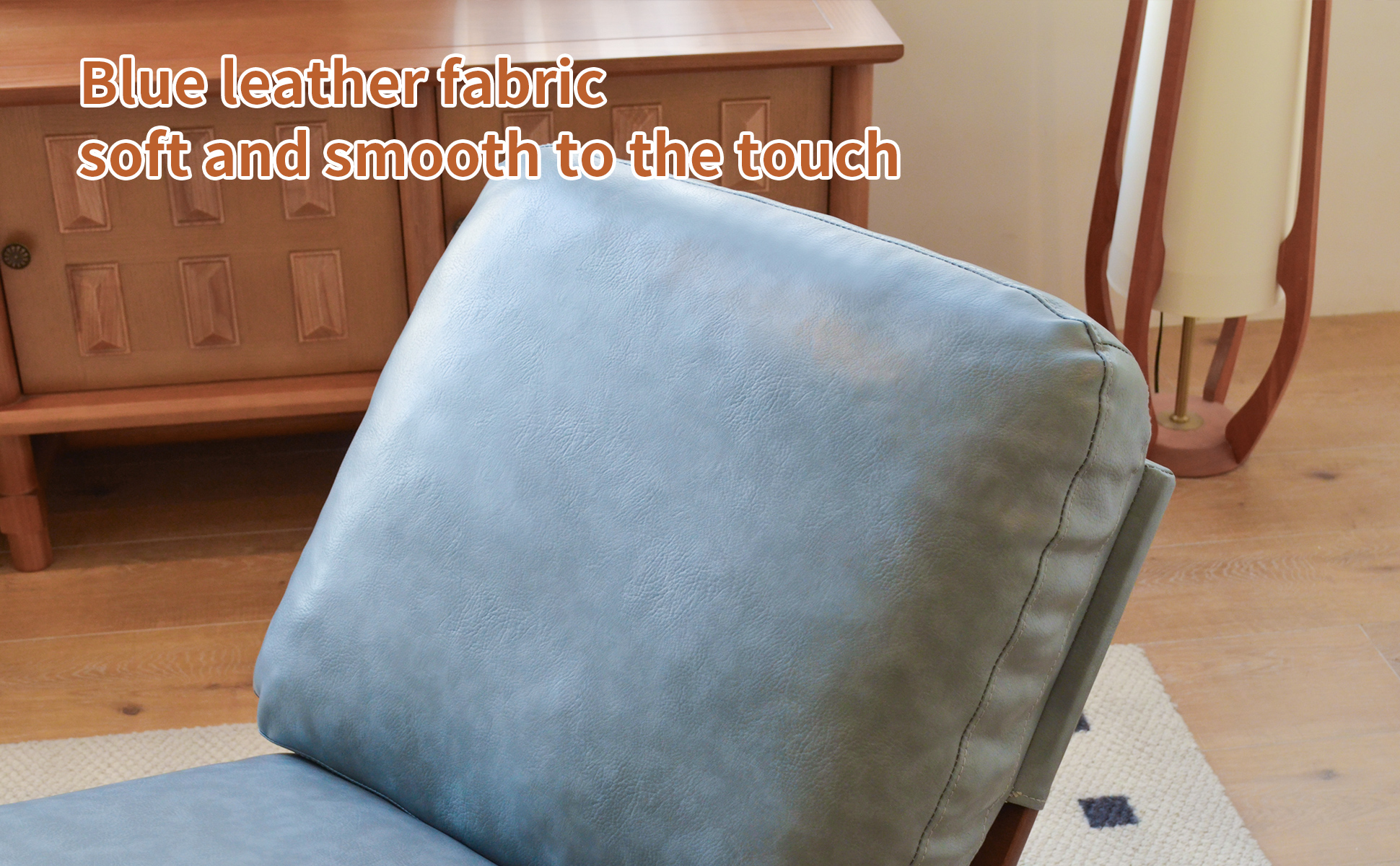 Faux Leather Glider Rocking Chair, picture 3 of 5