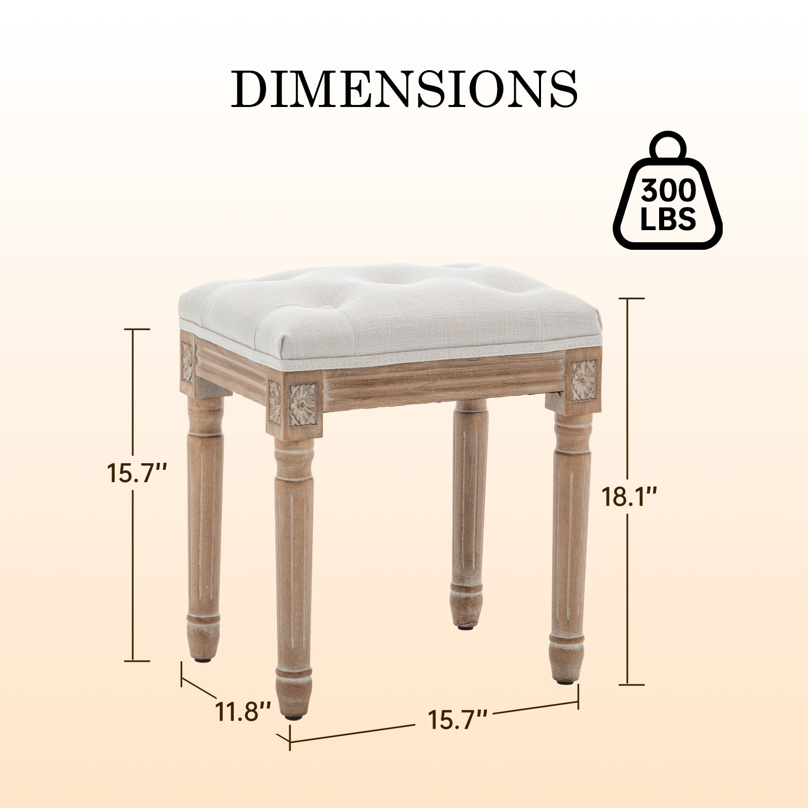 Tufted Vanity Stool, picture 4 of 5