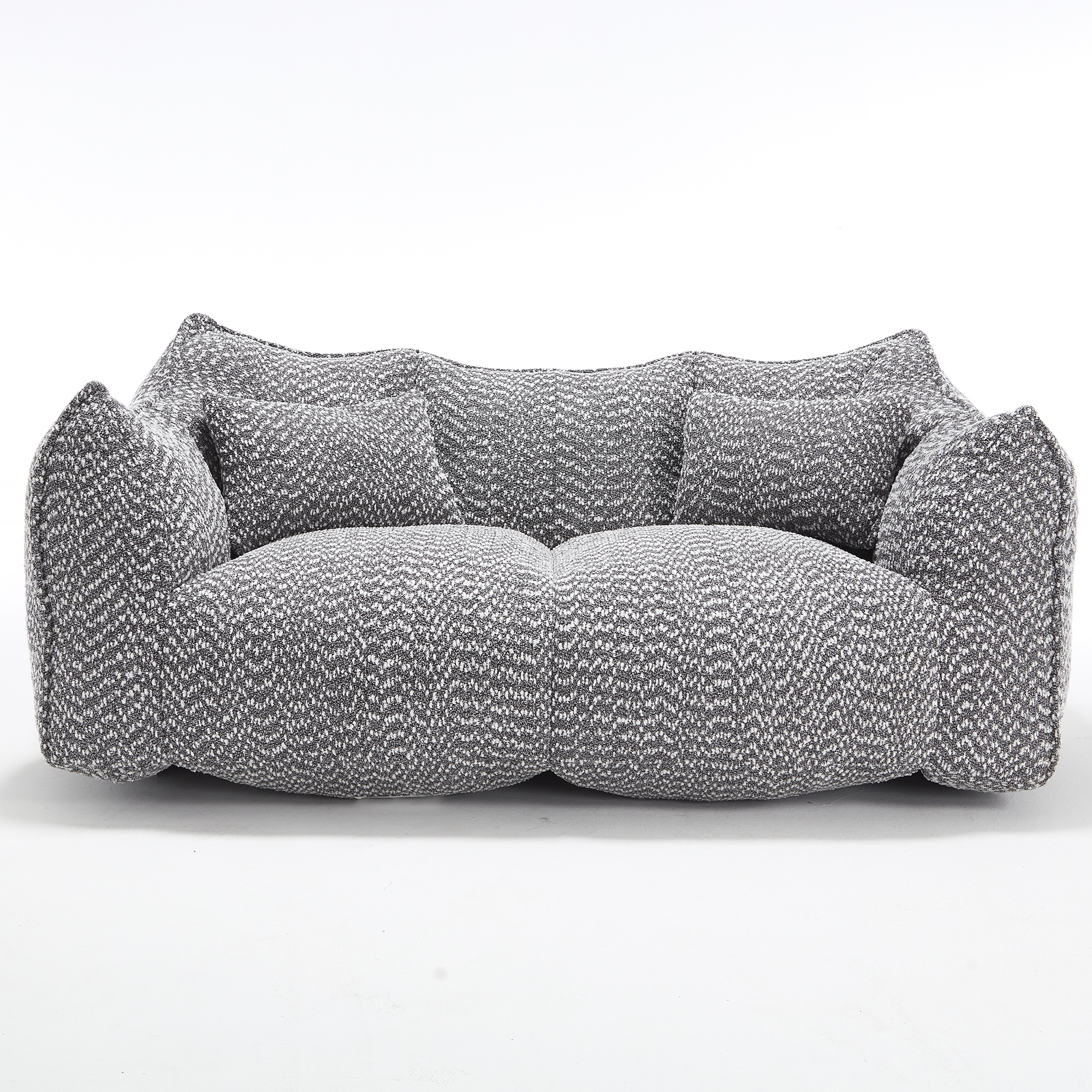 Soft beanbag chair with high resilience foam core for two people. The comfortable square recliner sofa is ideal for family members and friends engaged in games, reading, watching TV