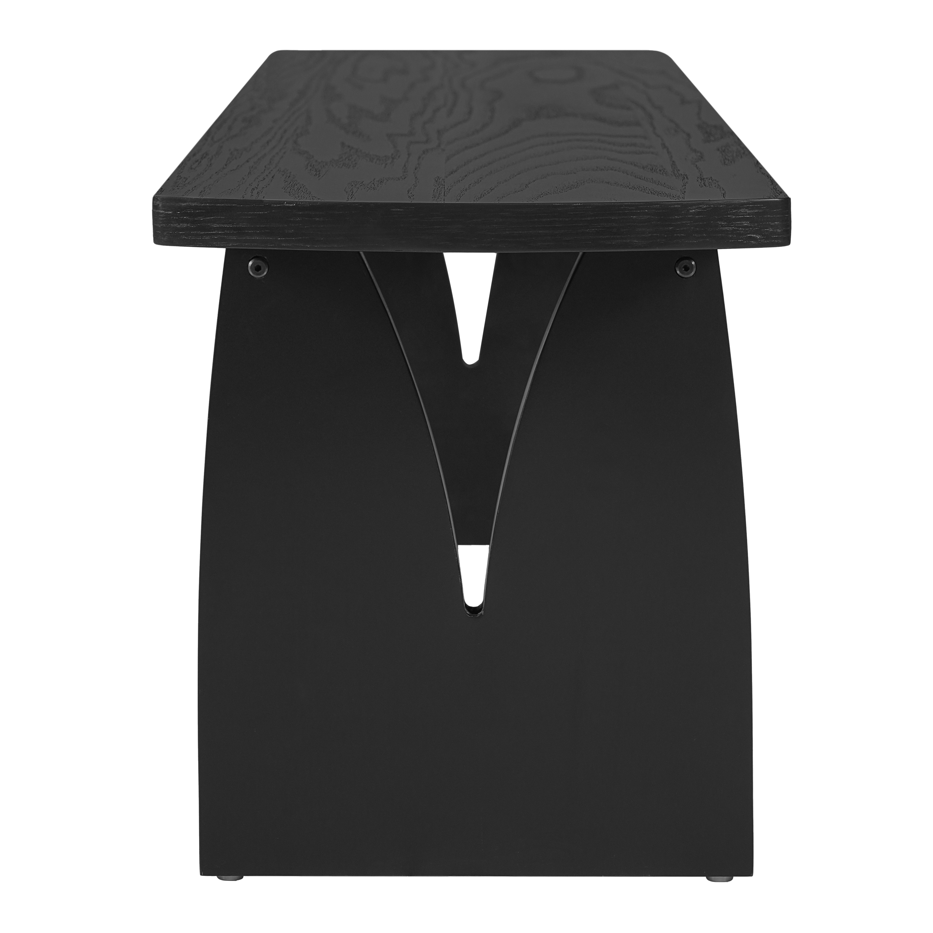 Black Wood Dining Bench, picture 4 of 4