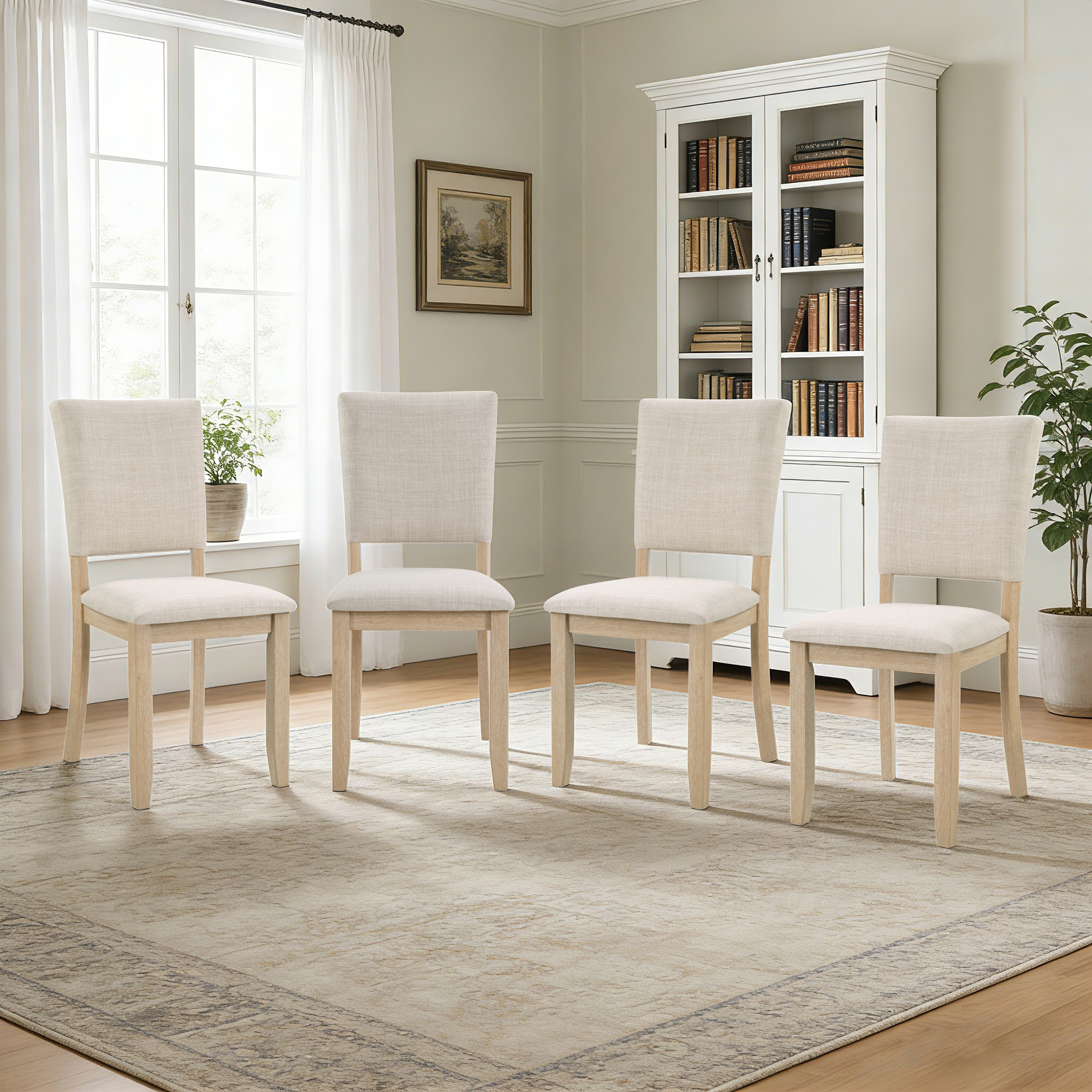 Upholstered Dining Chairs Set of 4, picture 2 of 3
