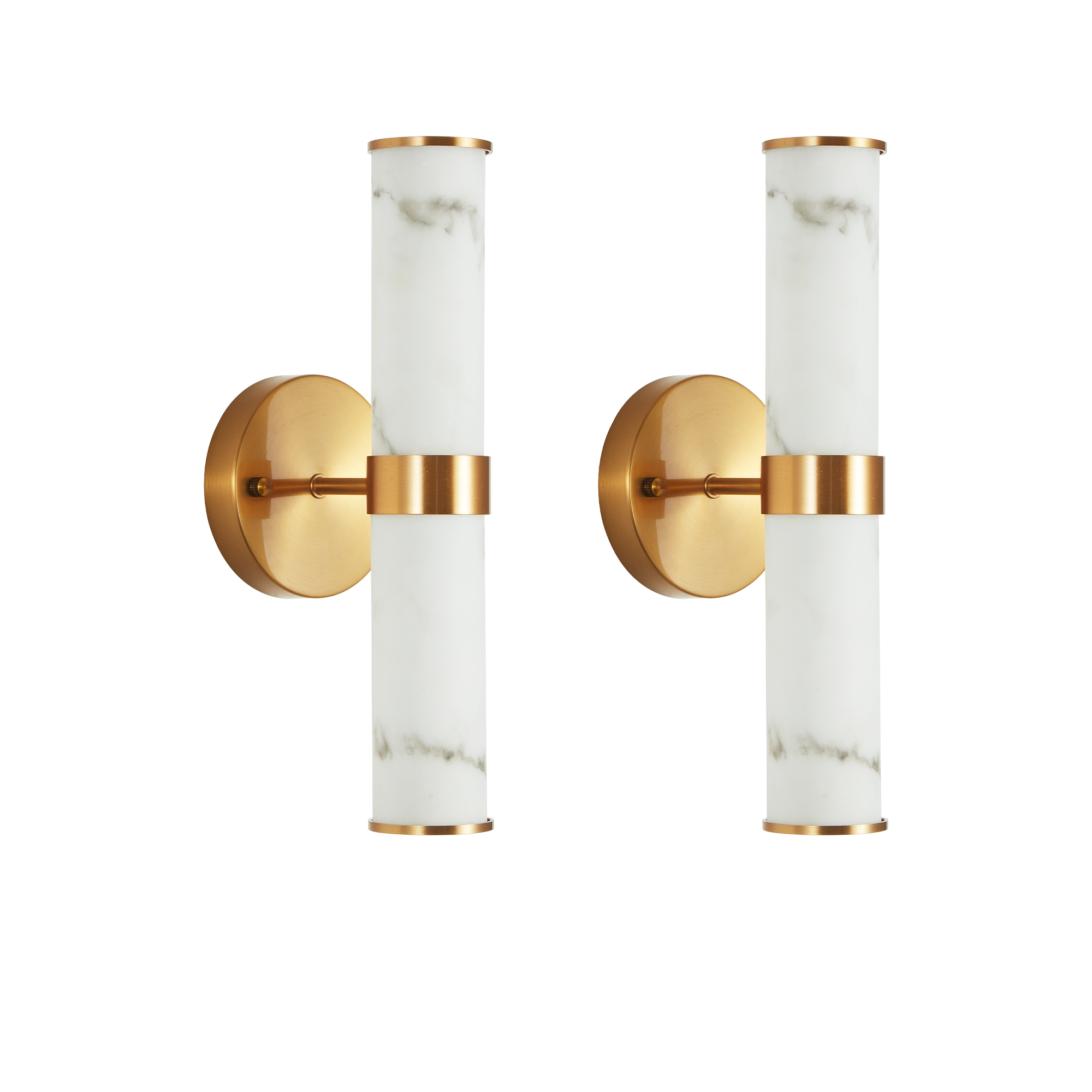 Golden and Elegant Resin Wall Sconce,Set of 2,Modern Vertical Light Fixture for Bathrooms, Hallways, and Bedrooms (Only Inoor) — foto 3