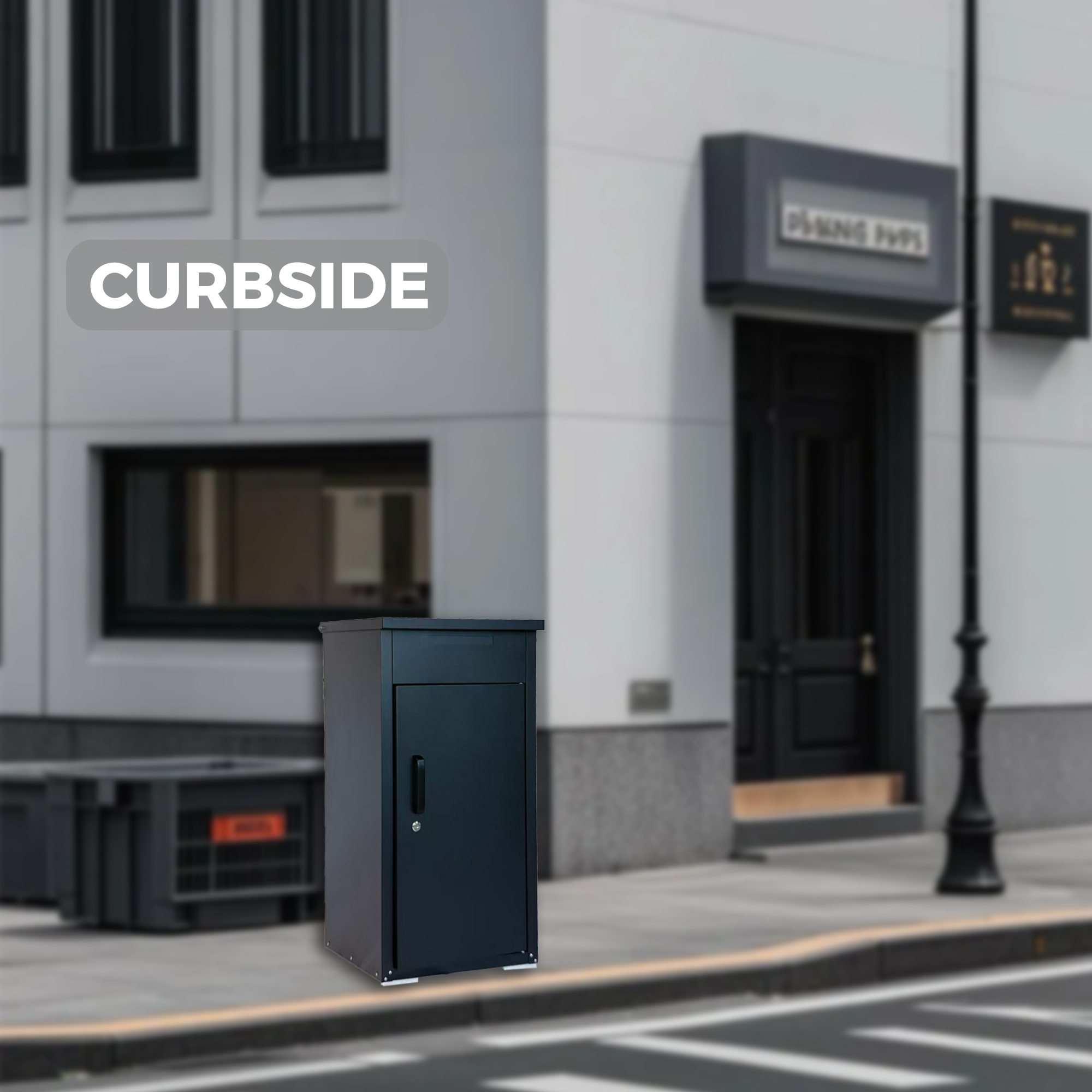 Package Delivery Box for Outside,  Cold-Rolled Steel Delivery Box for Packages & Mails, Anti-Theft Lockable Large Mailbox for Porch, House, Curbside, Black — foto 8