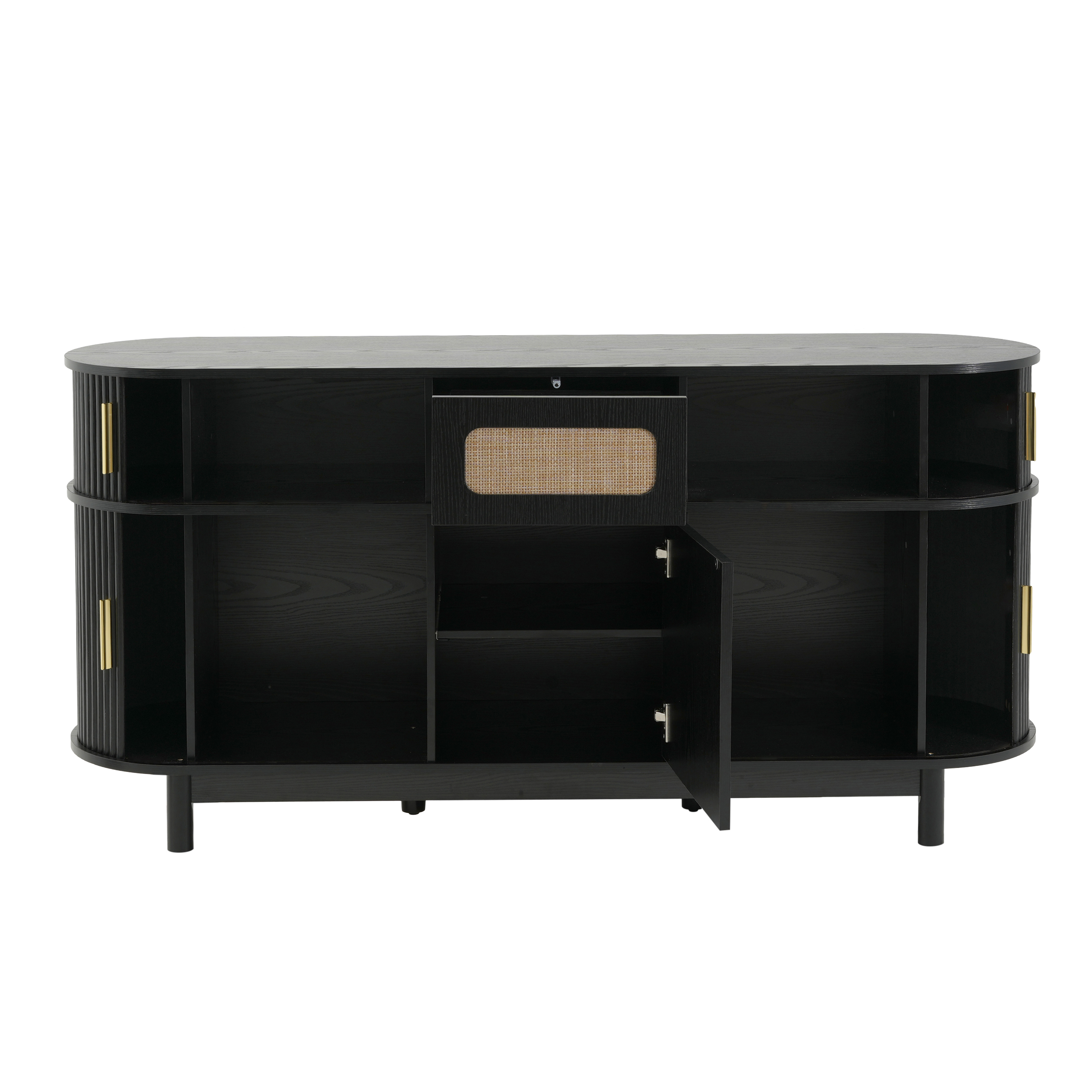 Black MDF Sideboard Buffet, picture 3 of 5
