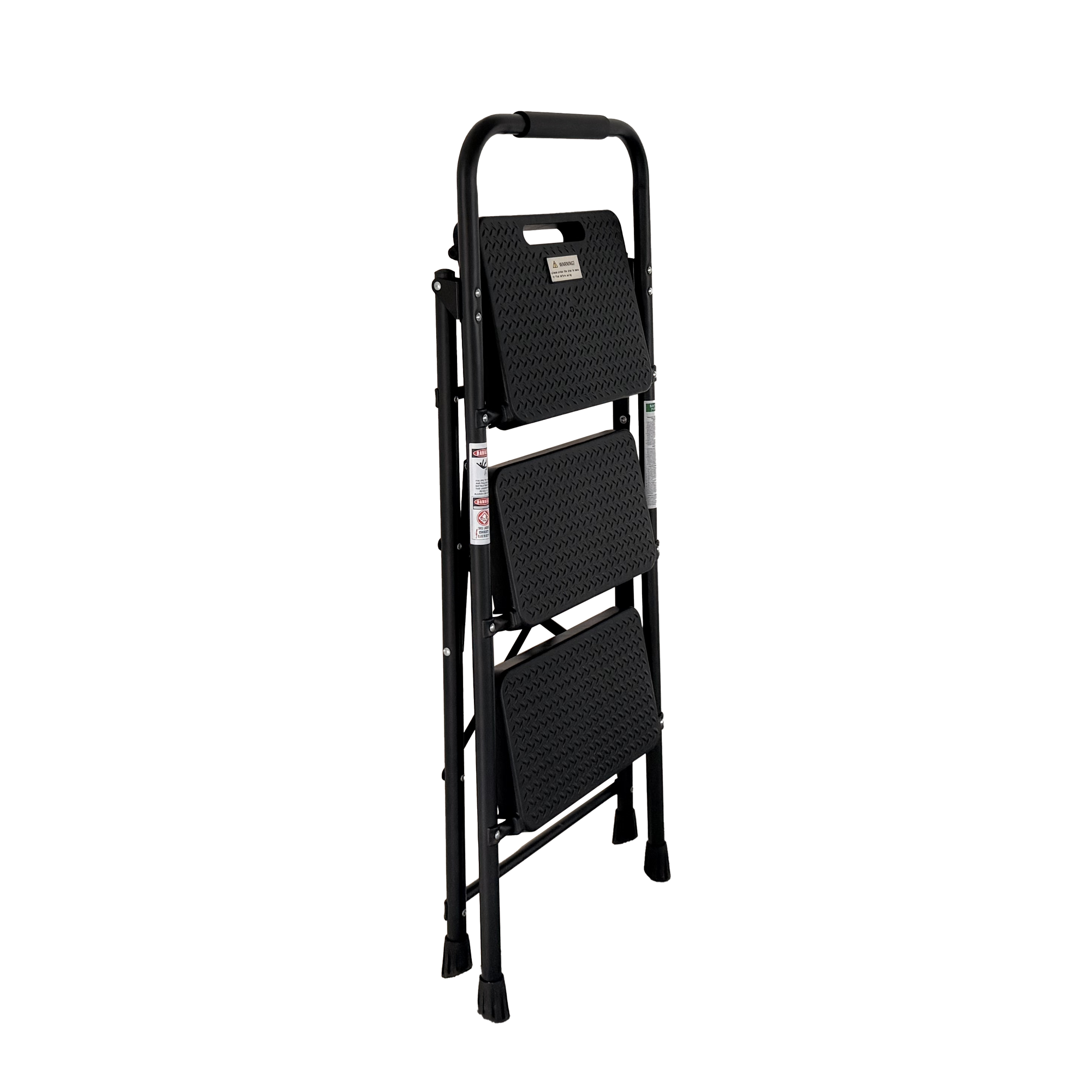 3 Step Ladder, Folding Step Stool with Wide Anti-Slip Pedal, Sturdy Steel Ladder,  Lightweight, Portable Steel Step Stool — foto 5
