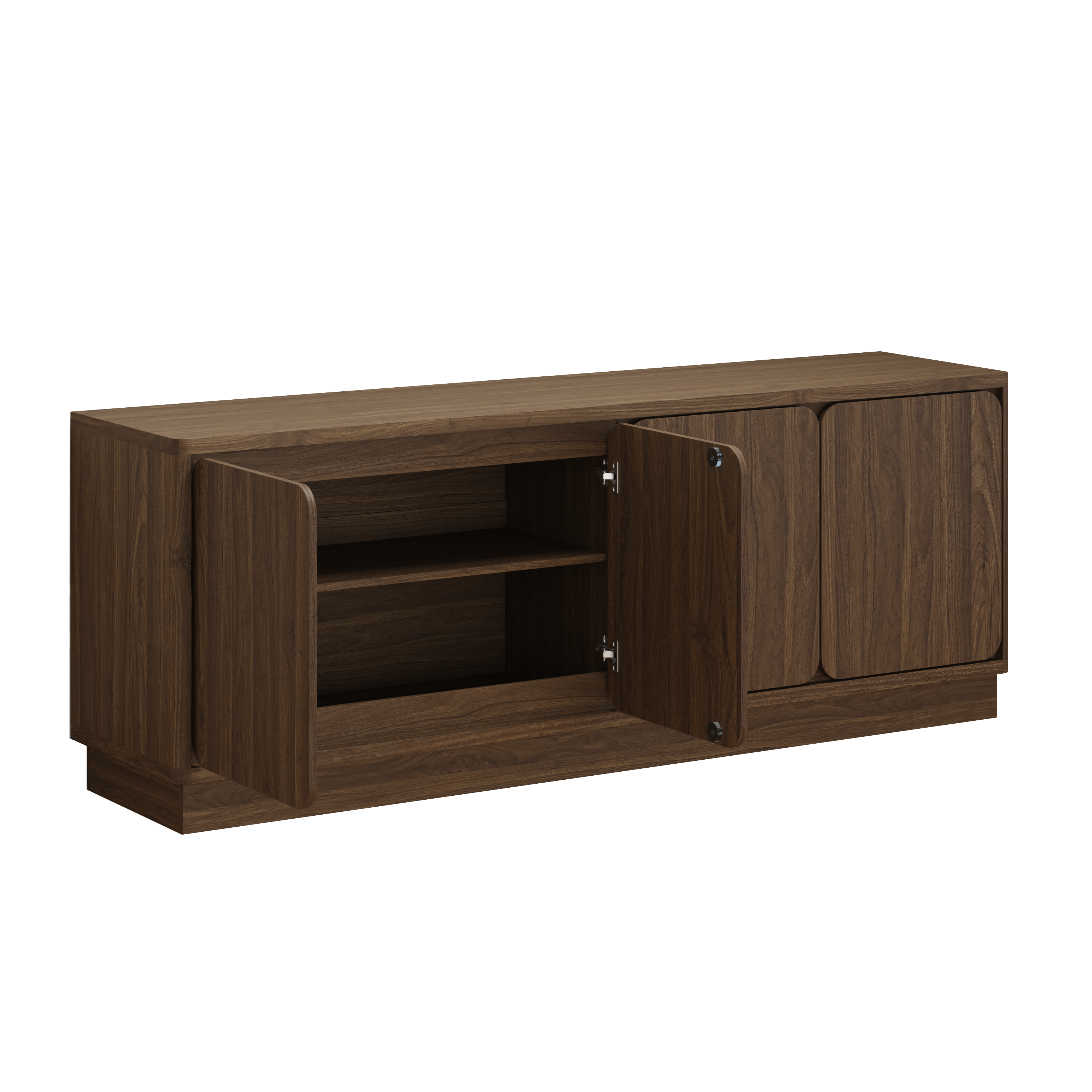 Walnut TV Stand with Storage