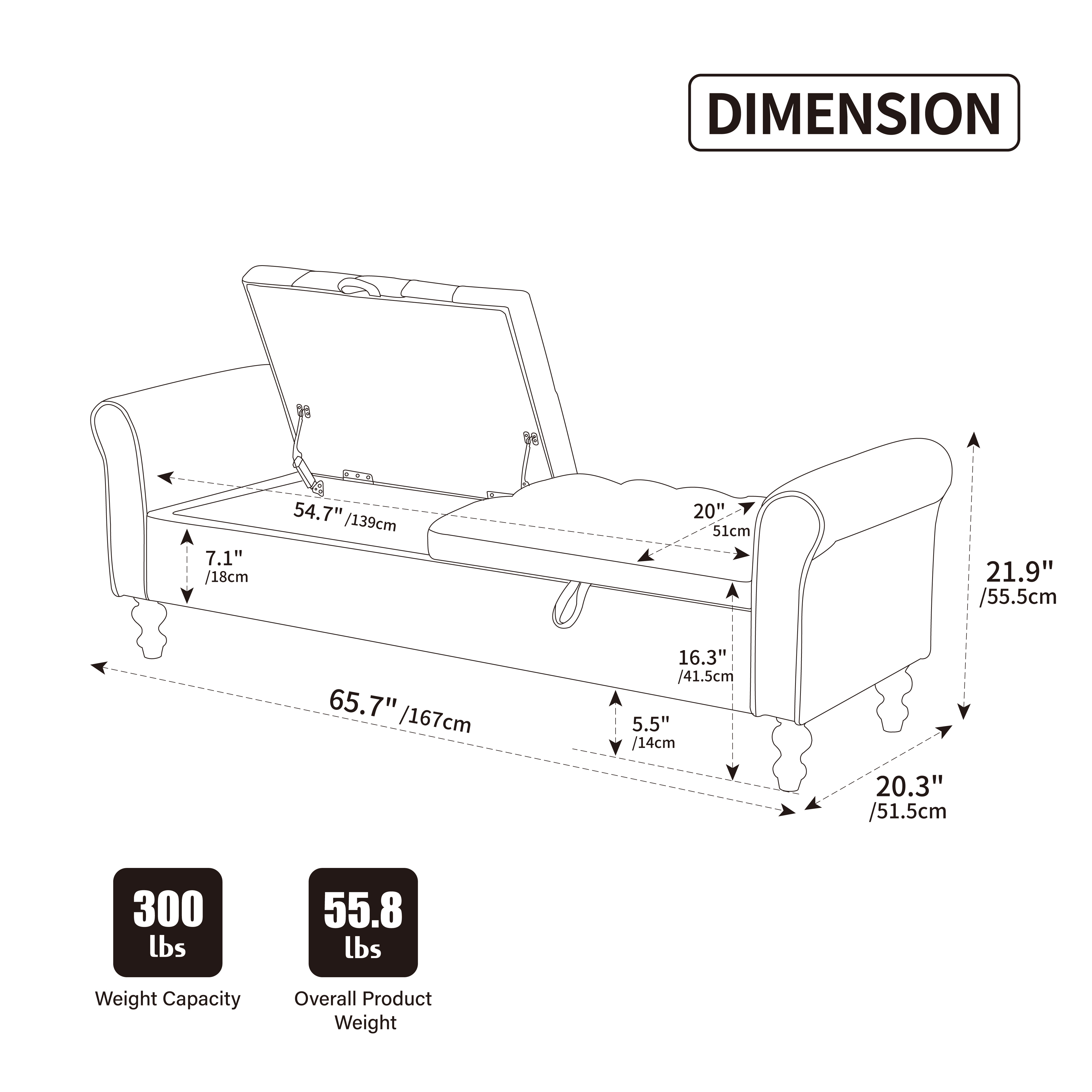 Upholstered Storage Bench, picture 4 of 5