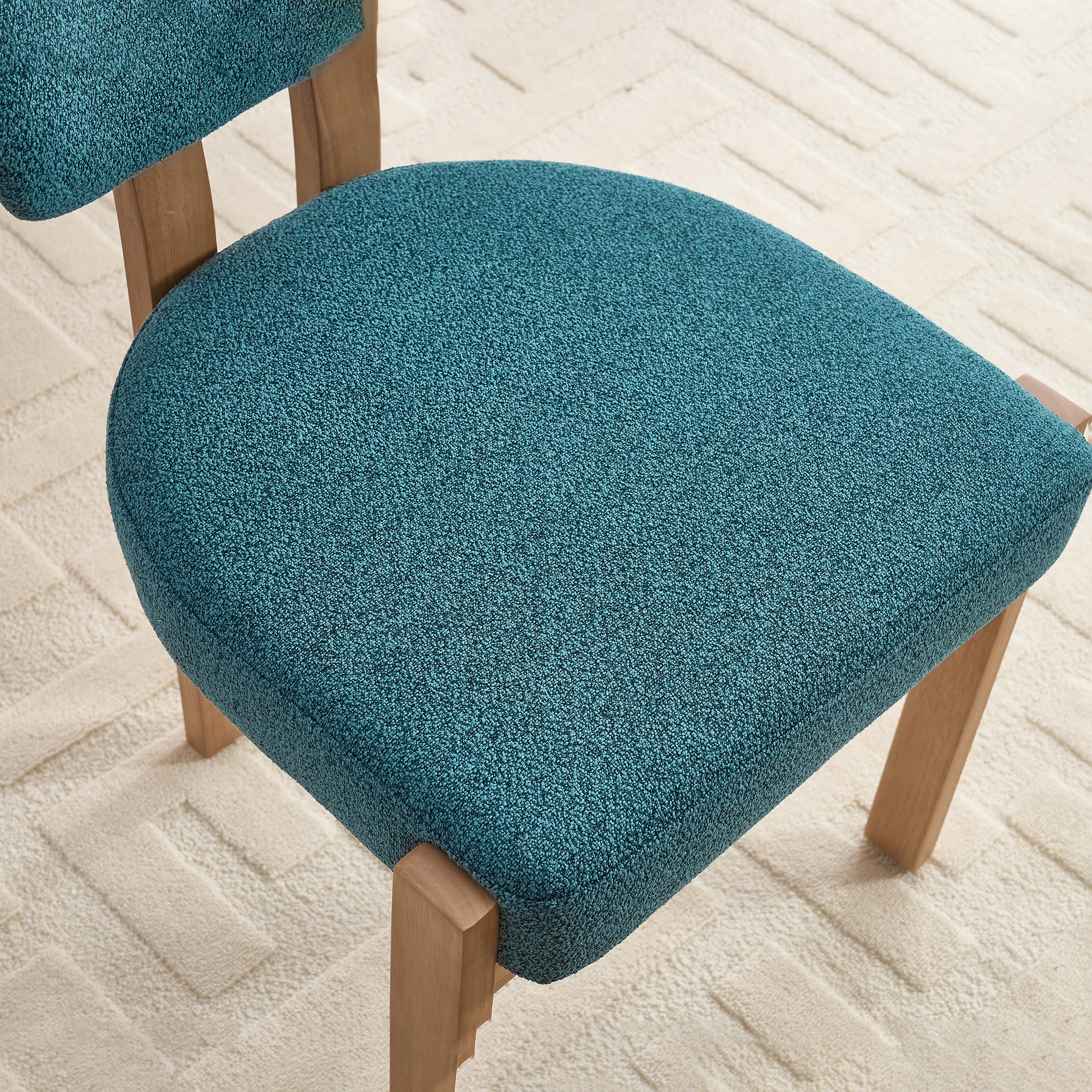 Wooden Dining Chairs Set of 2, Modern Fabric Upholstered Dining Room Chair Kitchen Chairs, Farmhouse Dinner Chair for Kitchen Dining Room 10