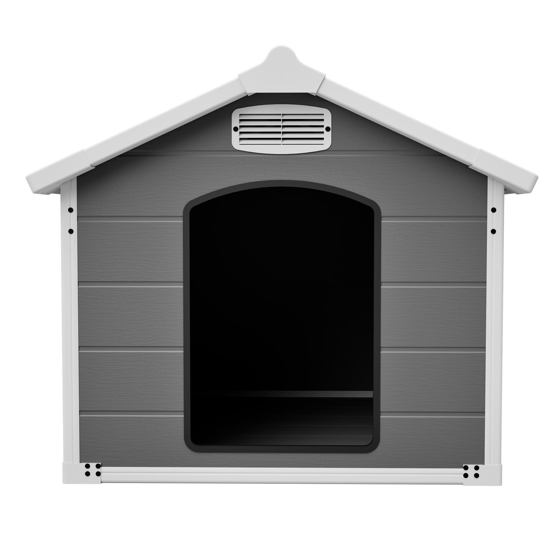 50.5" Large Dog House for Large Breeds, Outdoor Indoor Heavy Duty Pet House, Waterproof UV Protected, Scratch Resistant Double-Wall PP Board, Front & Rear Vents – Easy Clean & Washable