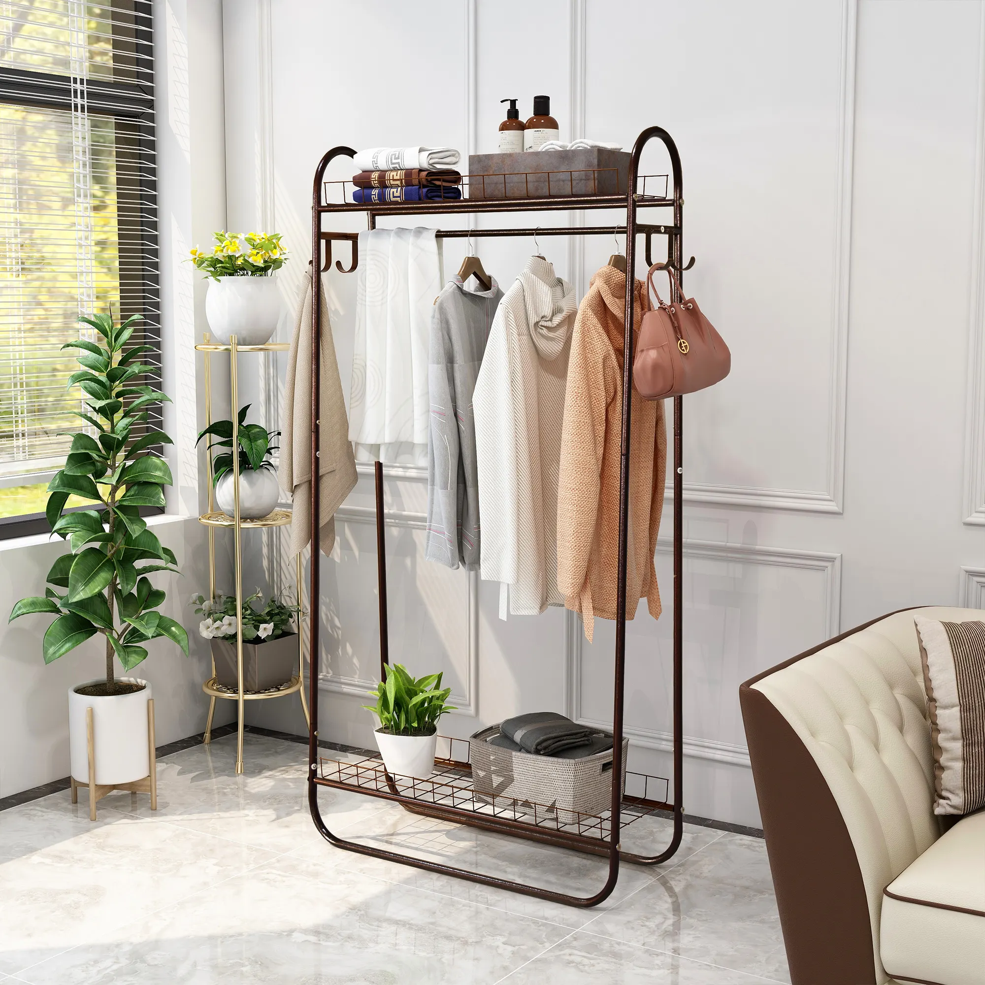Garment Rack Freestanding Heavy Duty Clothing Rack