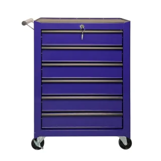 Rolling Metal Tool Chest with 6 Drawers, 20" 6-Drawer Tool Chest Cabinet with Ball Bearing Drawer Slides, Steel Tool Storage Box Organizer  -PURPLE