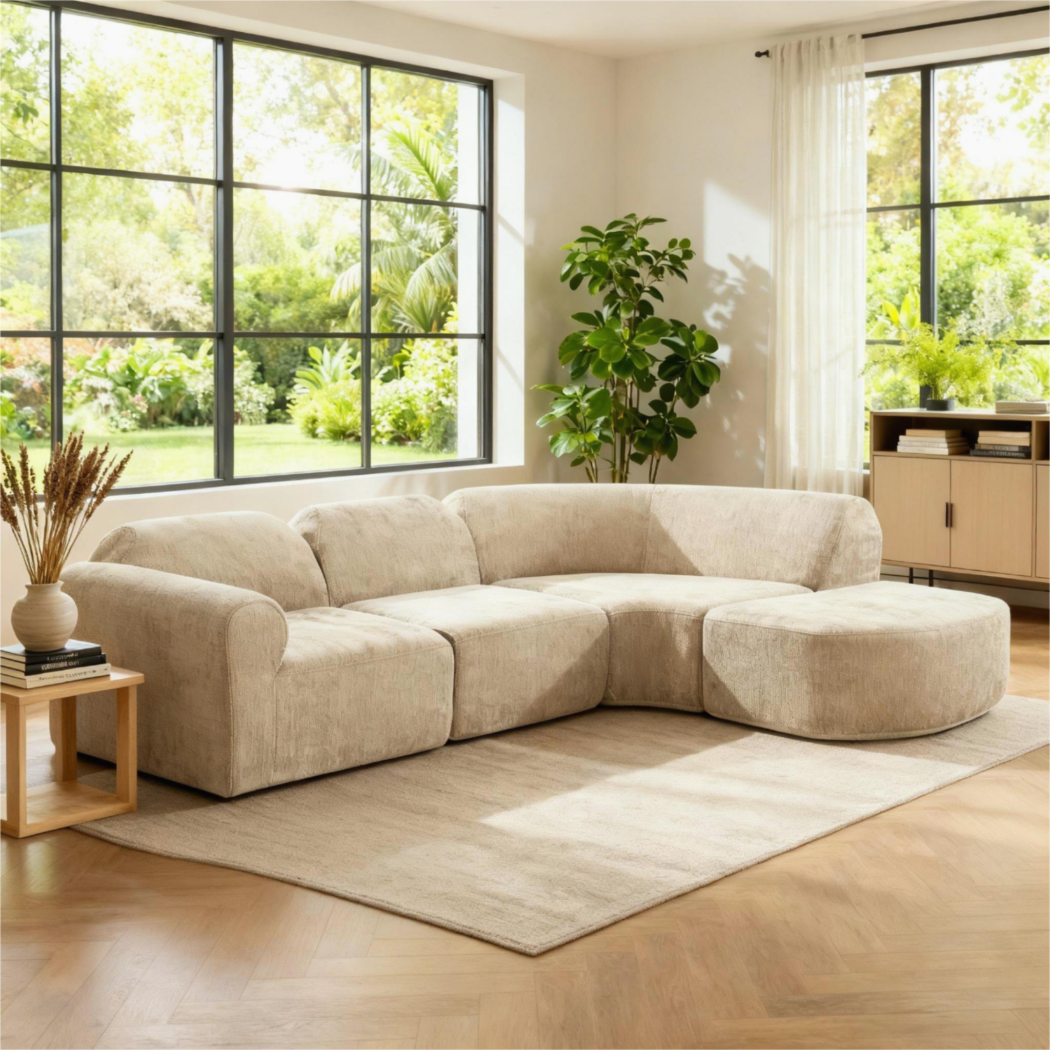 111 Modern Curved Sectional Sofa