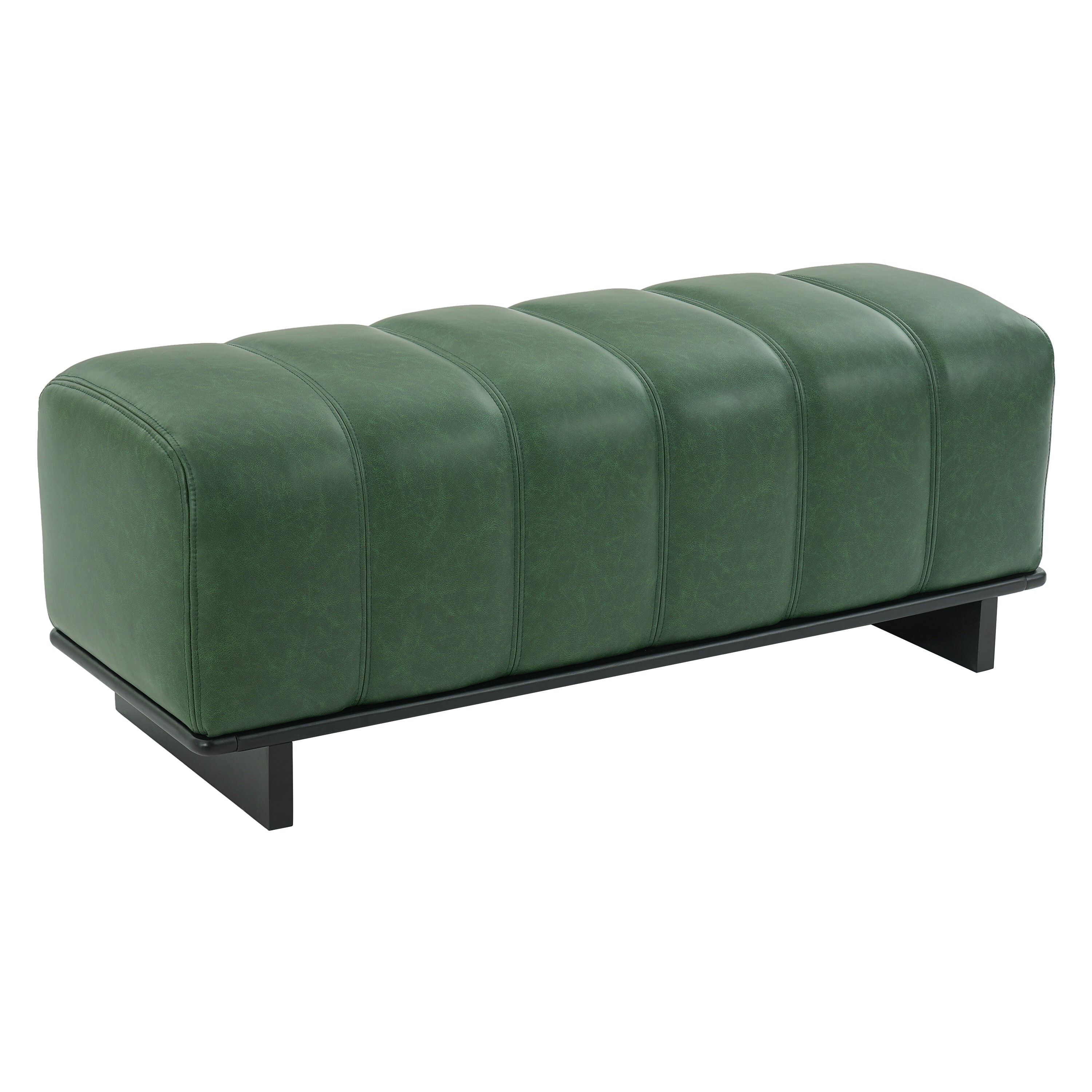 Green PU Dining Bench