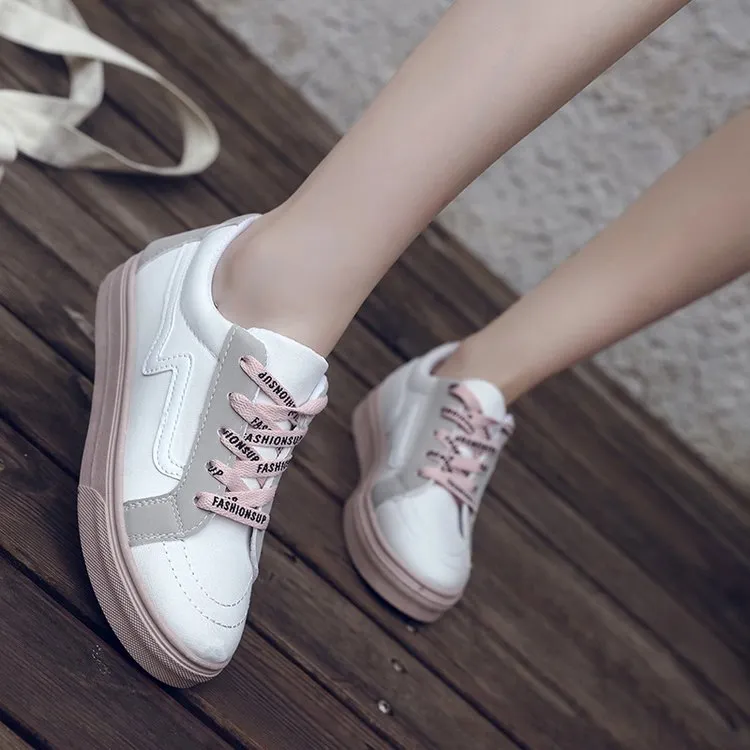 Korean student ulzzang harajuku flat casual shoes - White