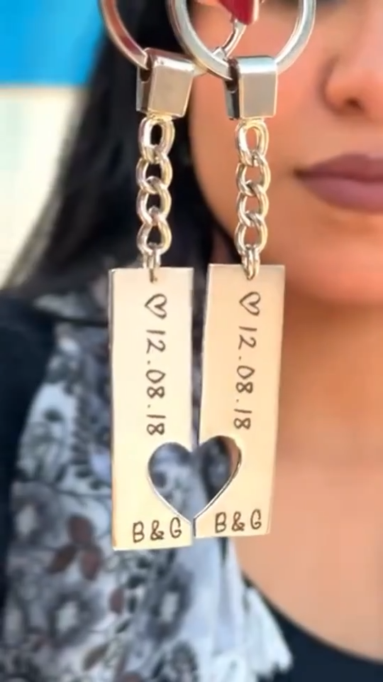 Customized Couples Keychain Boyfriend Girlfriend Keyring Husband