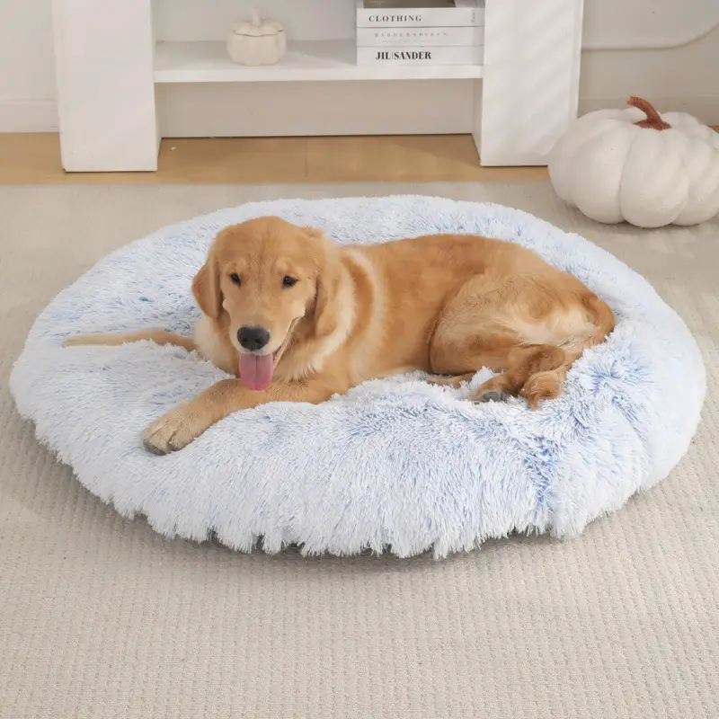 Round Pet Mat Dog Bed Plush Warm