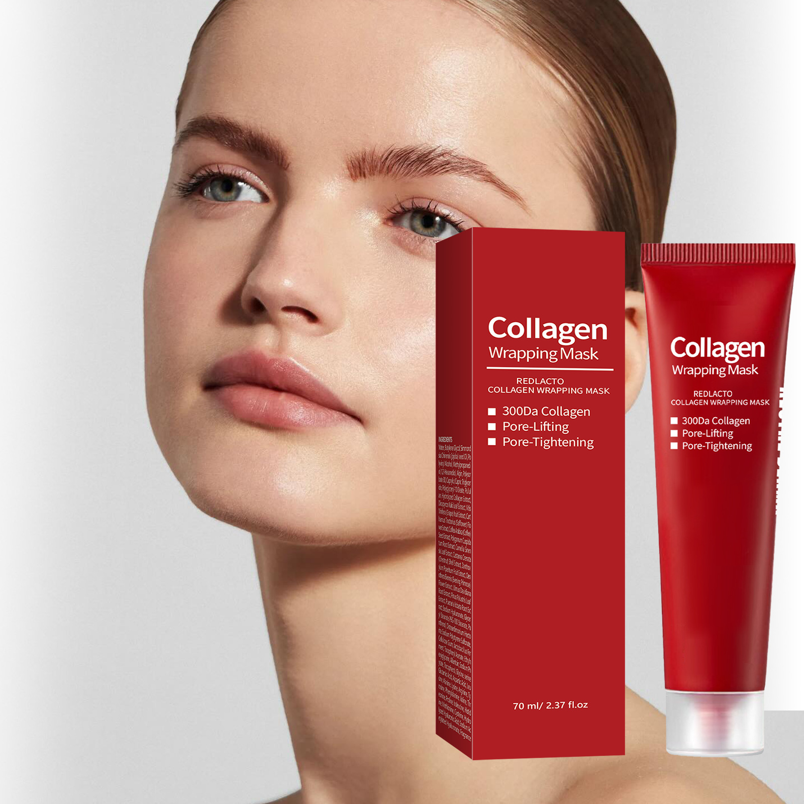 Title 9, Red Lactic Acid Collagen Mask Brightening And M...