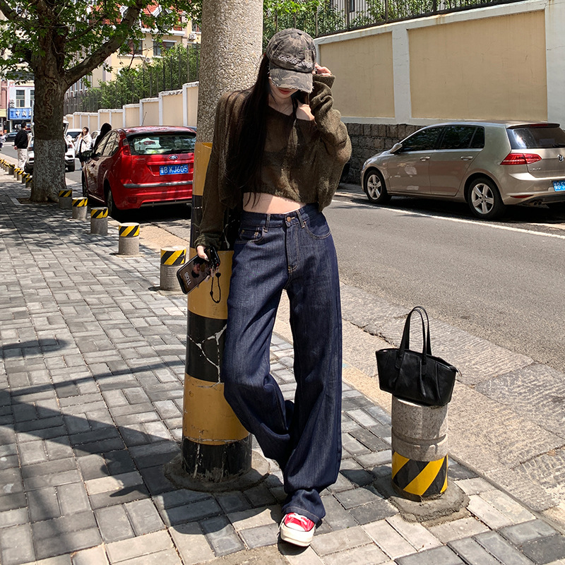Womens American-style Casual Versatile Straight-leg Pants